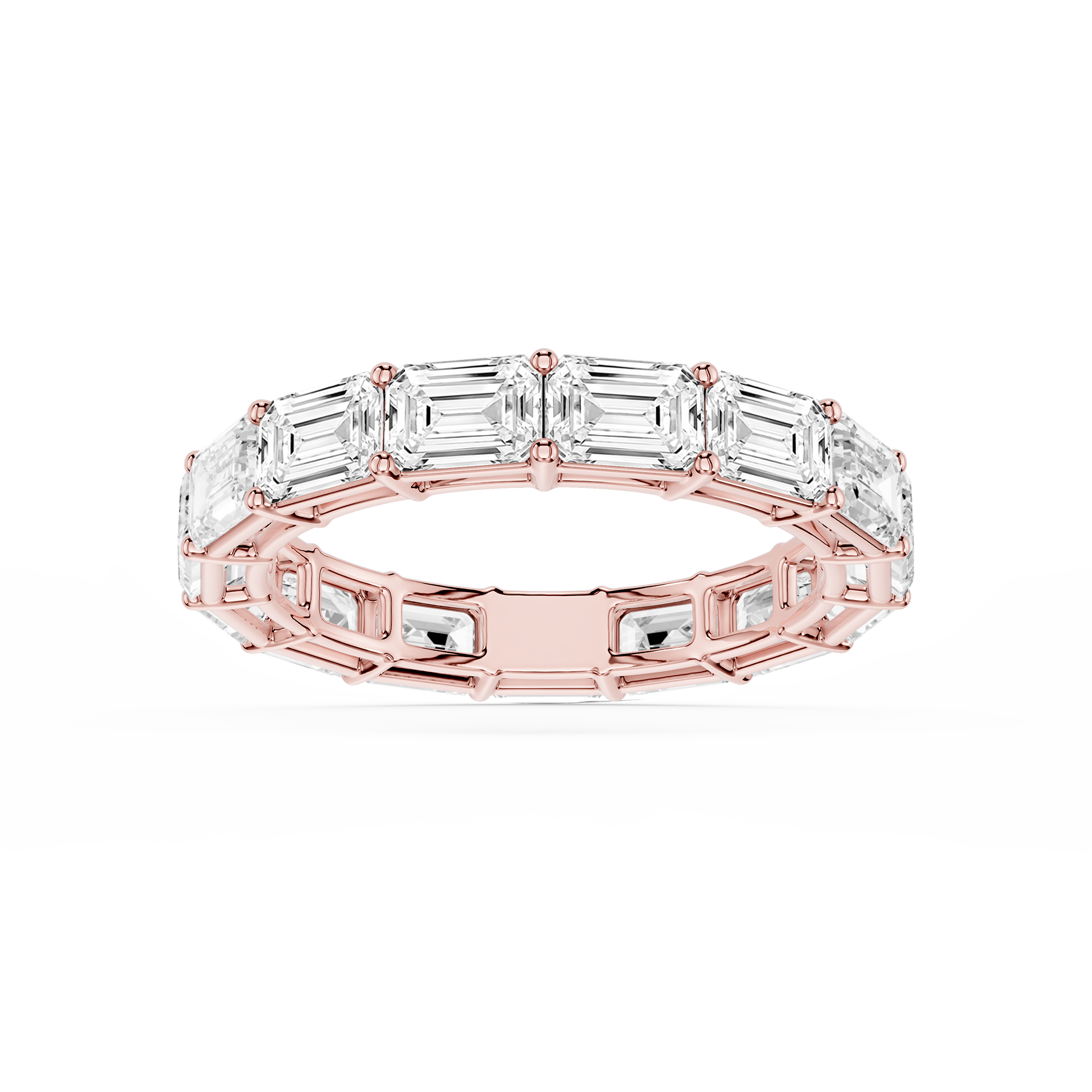 Lovea Ida Eternity Ring Smaragdschliff – Roségold