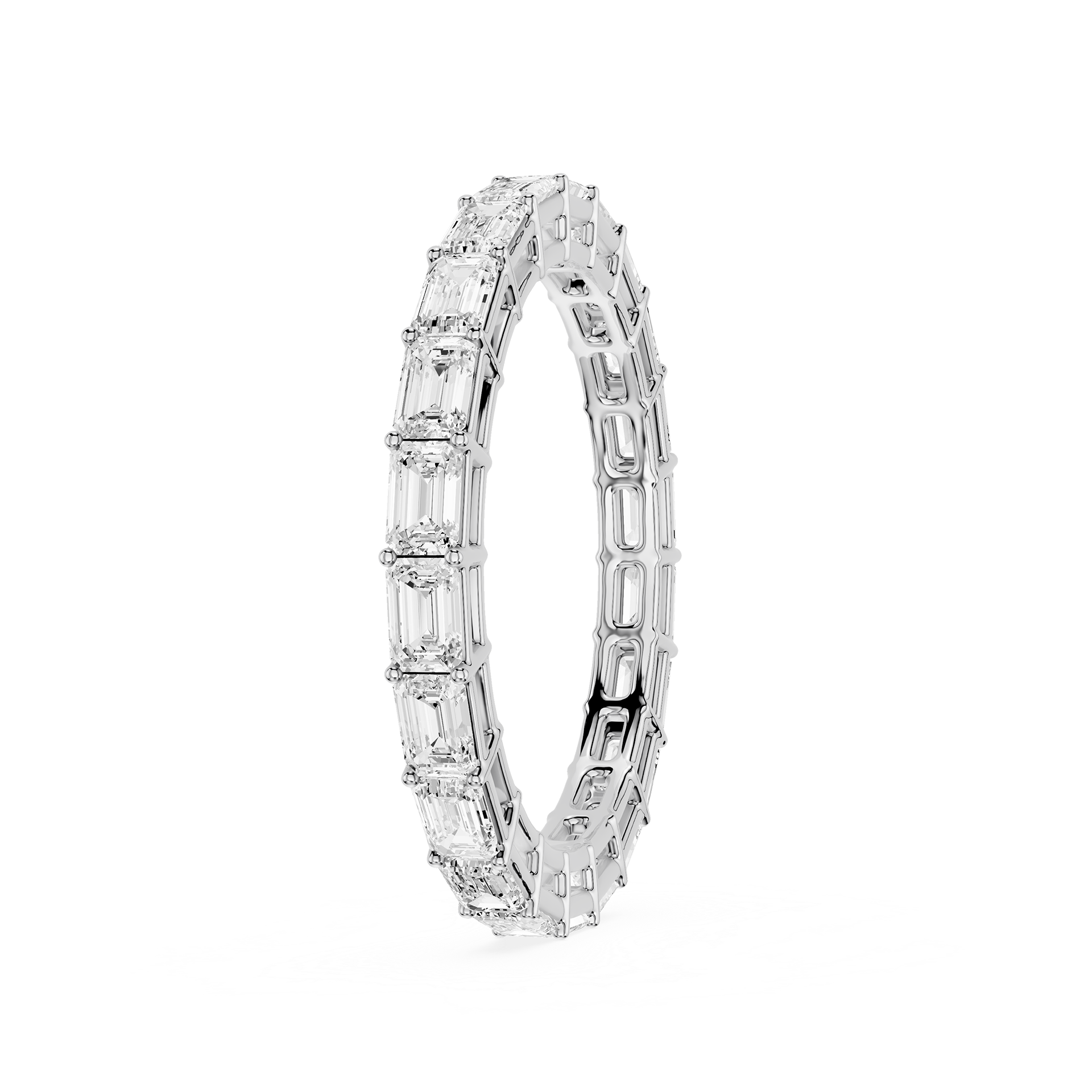 Lovea Ida Eternity Ring Smaragdschliff – Weißgold