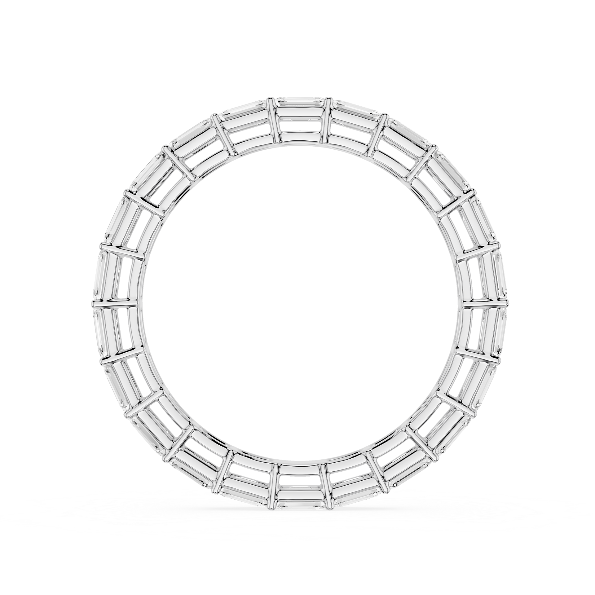 Lovea Ida Eternity Ring Smaragdschliff – Weißgold
