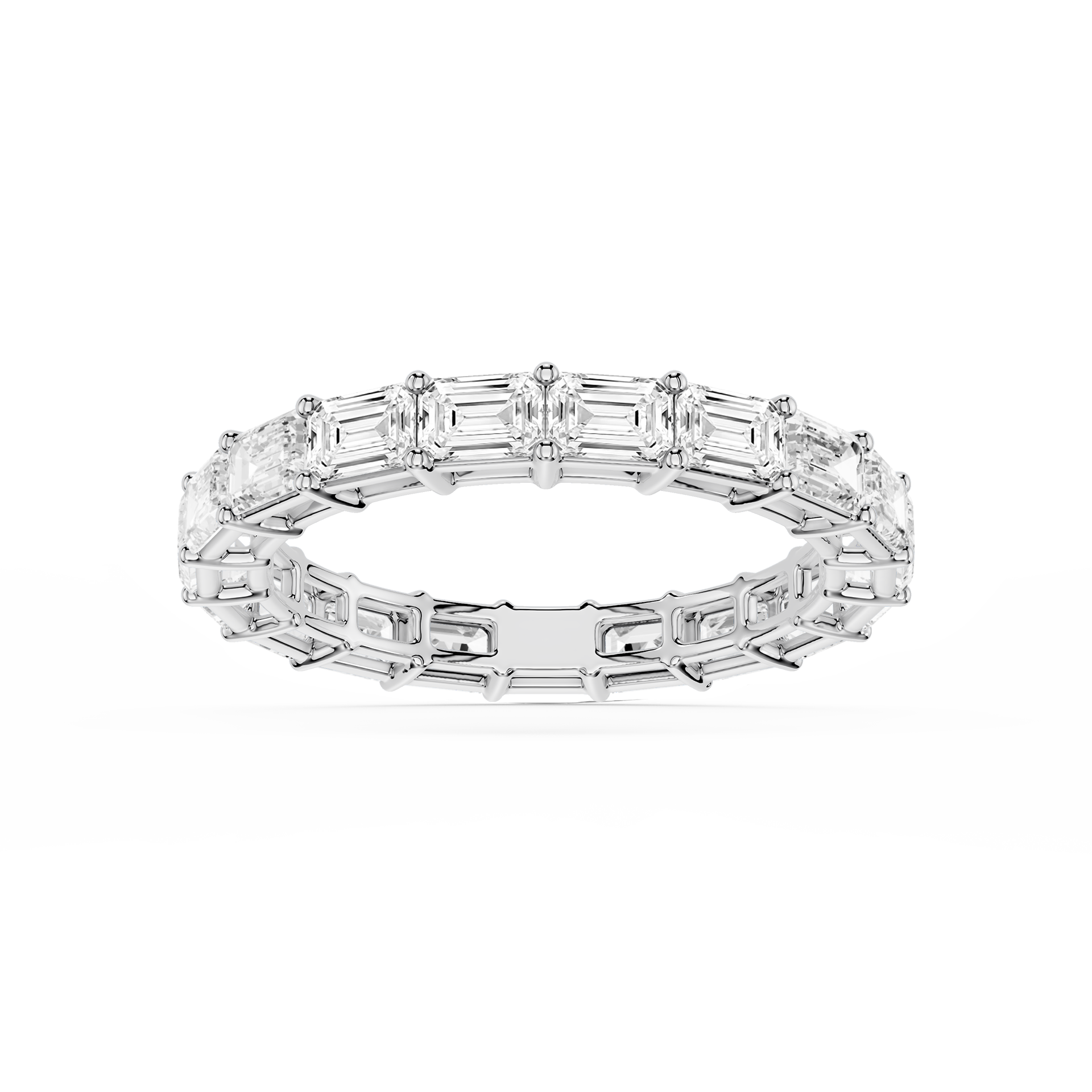 Lovea Ida Eternity Ring Smaragdschliff – Weißgold