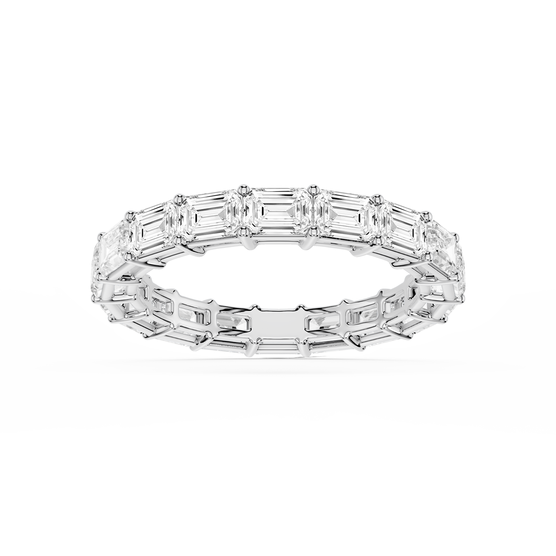 Lovea Ida Eternity Ring Smaragdschliff – Weißgold