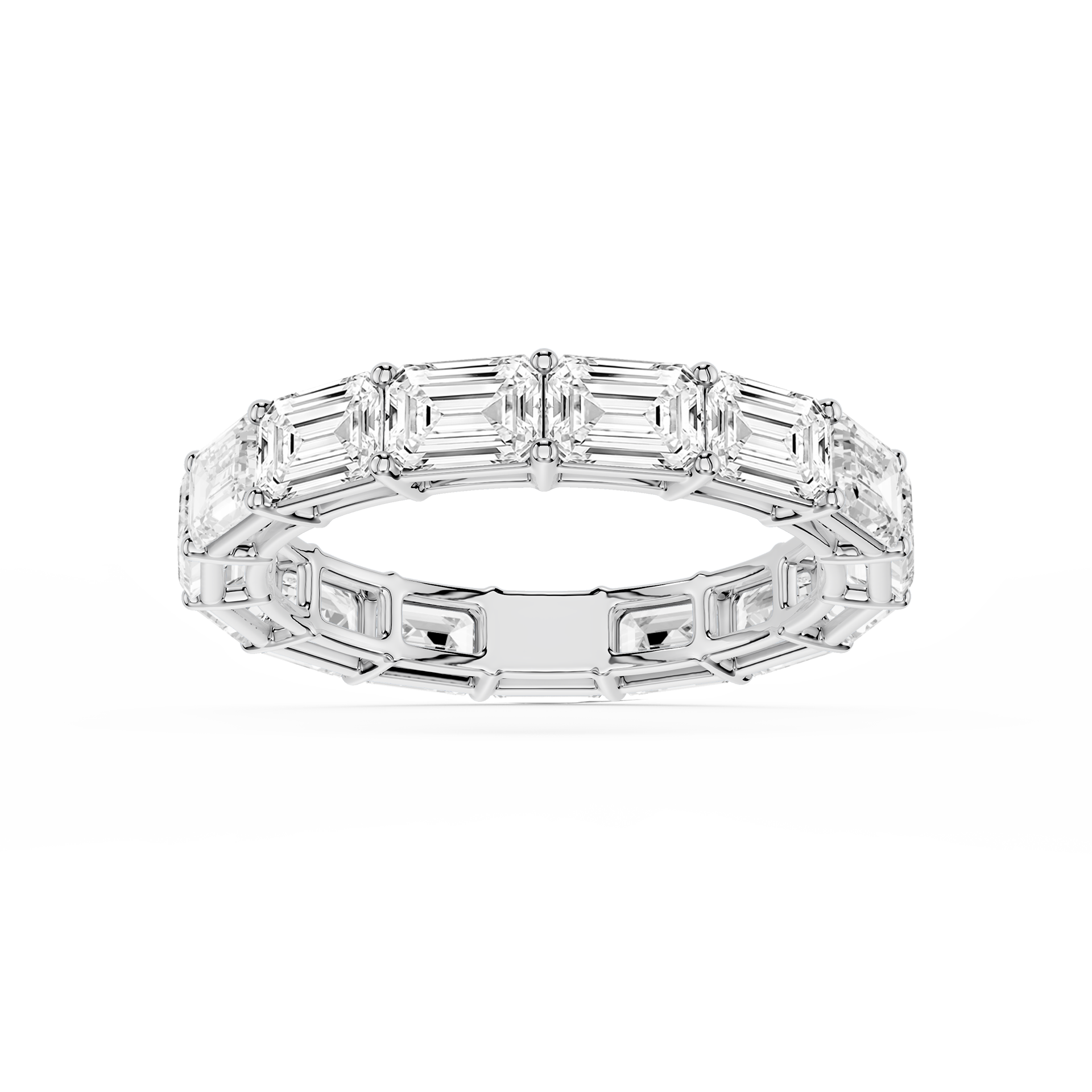 Lovea Ida Eternity Ring Smaragdschliff – Weißgold