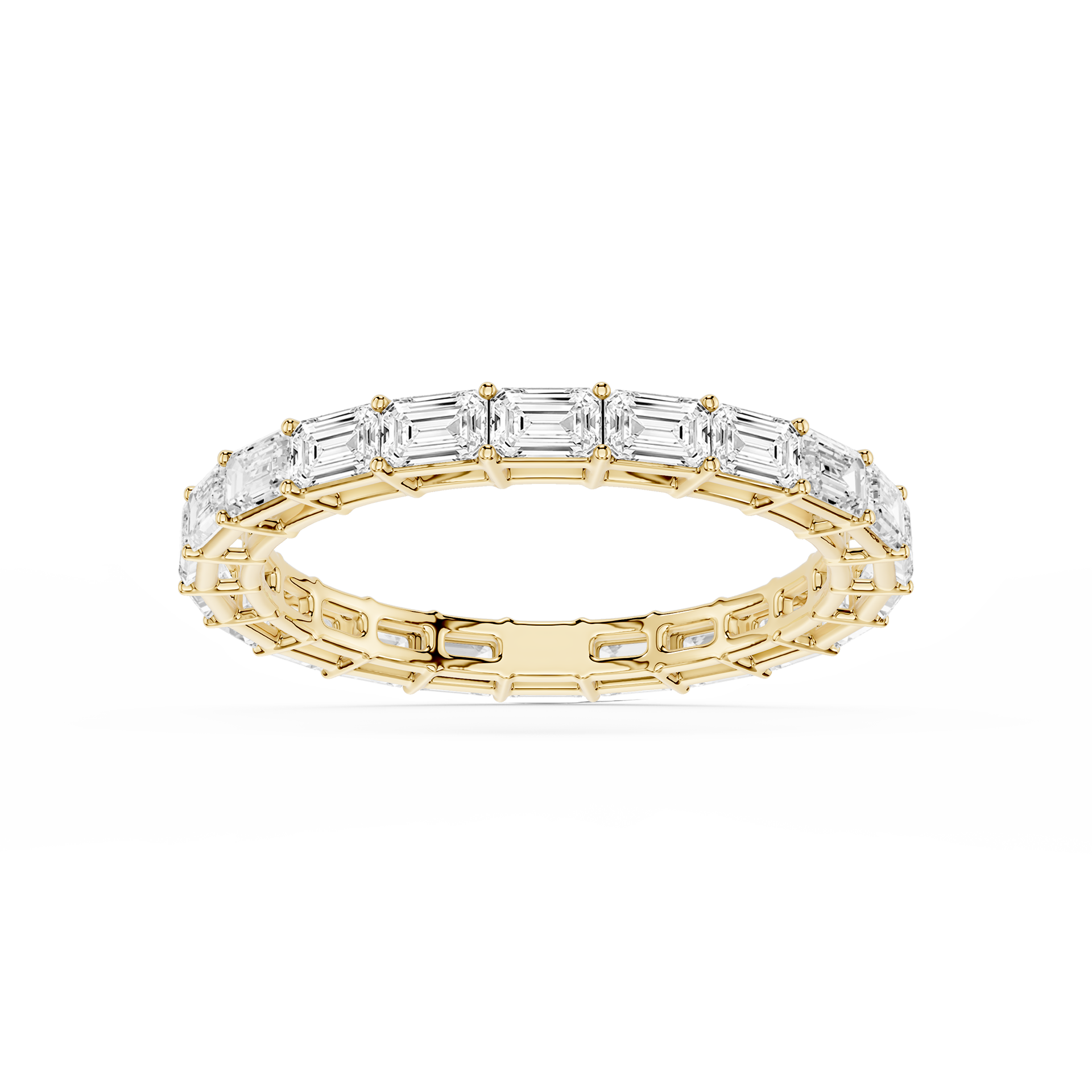 Lovea Ida Eternity Ring Smaragdschliff – Gelbgold