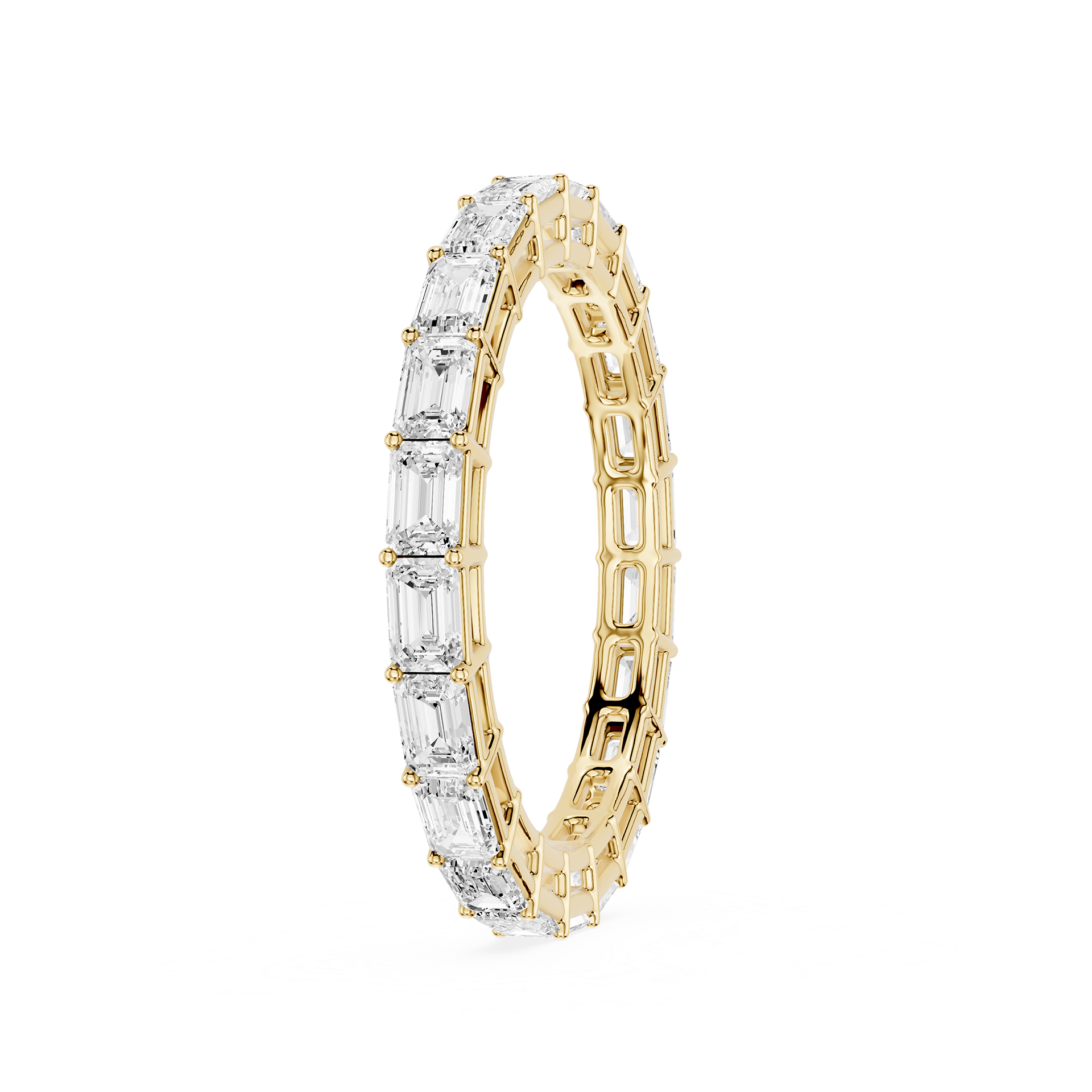 Lovea Ida Eternity Ring Smaragdschliff – Gelbgold