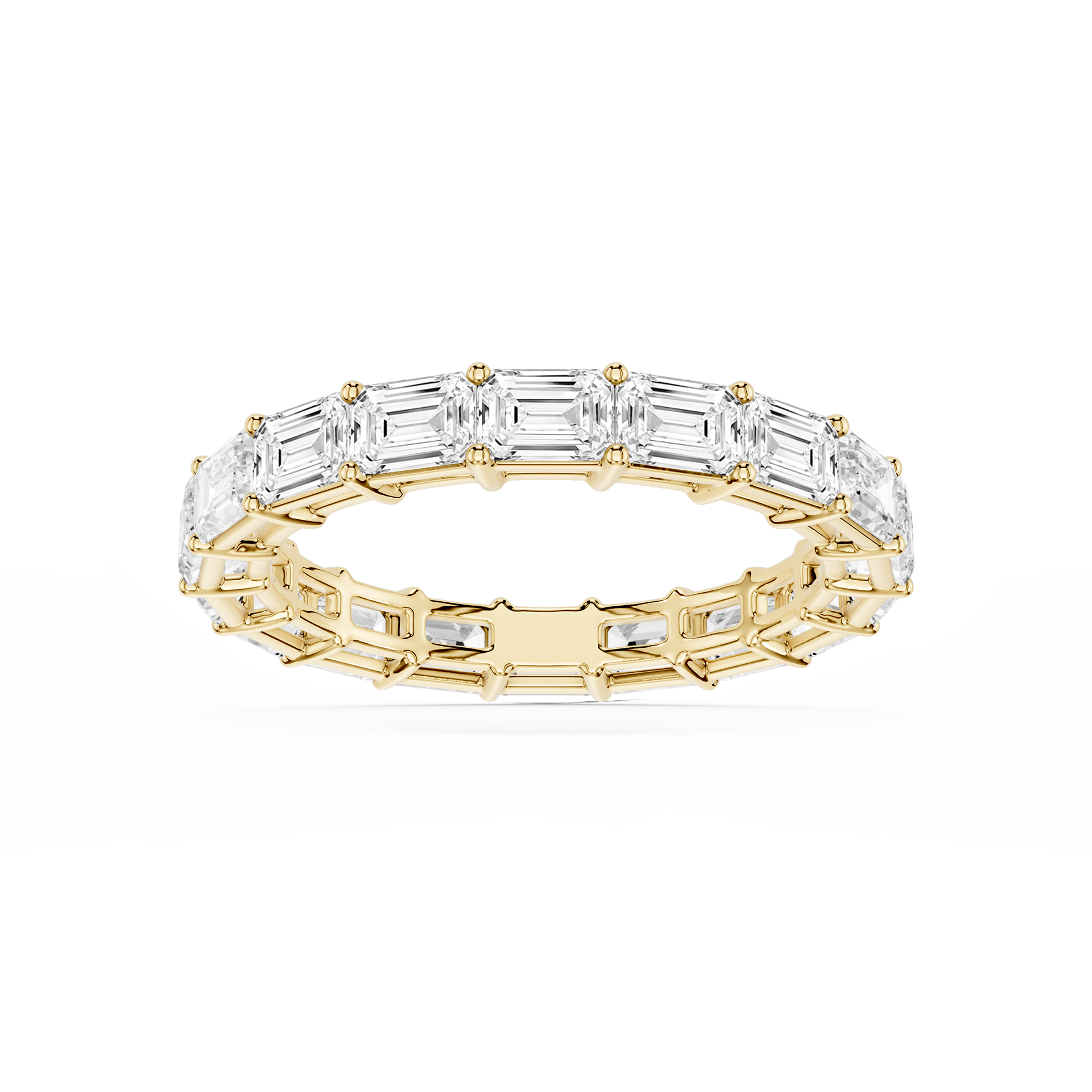 Lovea Ida Eternity Ring Smaragdschliff – Gelbgold