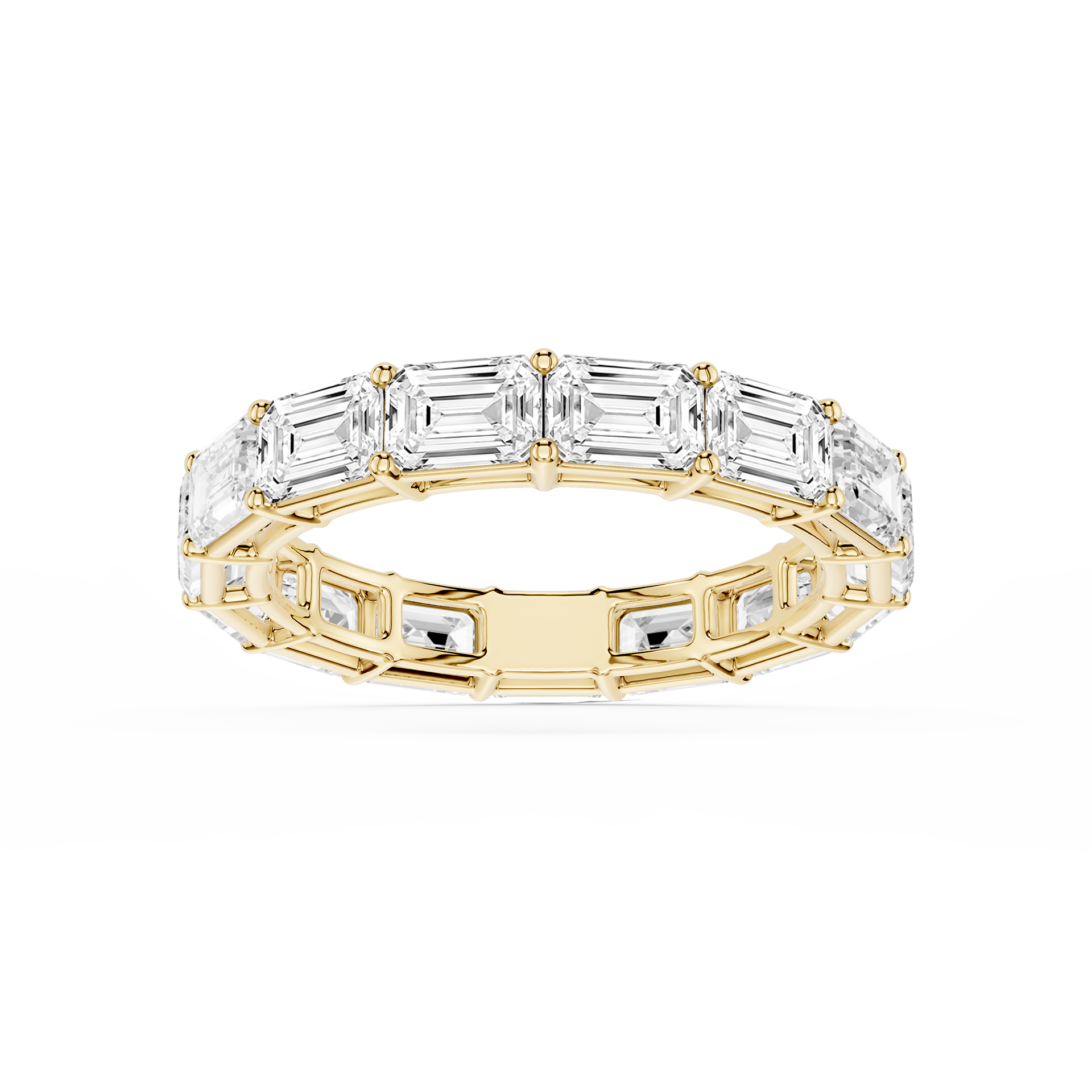 Lovea Ida Eternity Ring Smaragdschliff – Gelbgold