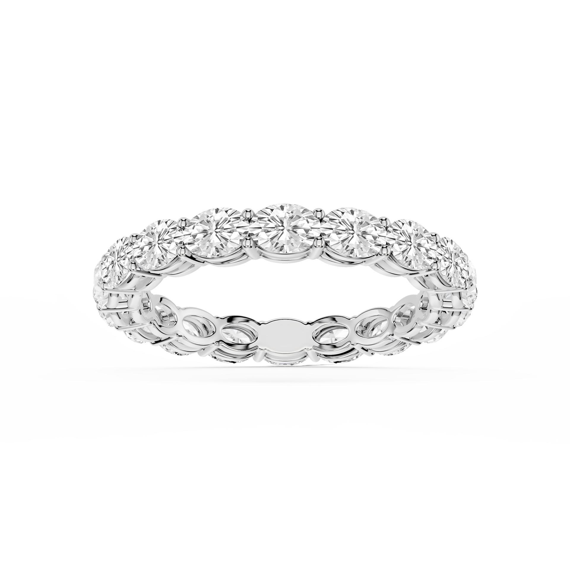 Lovea Ida Eternity Ring Ovalschliff – Weißgold