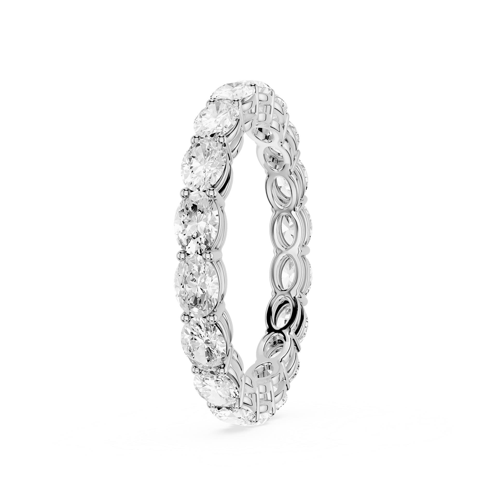 Lovea Ida Eternity Ring Ovalschliff – Weißgold