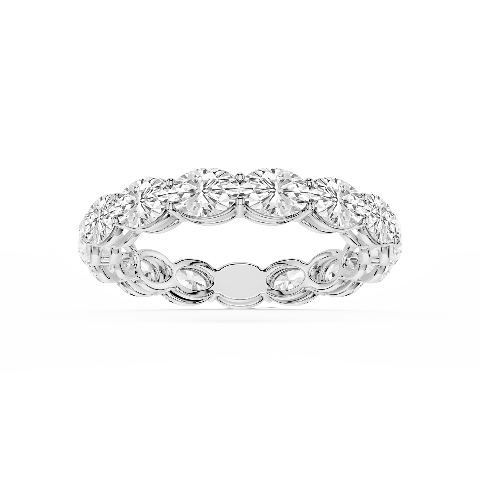 Lovea Ida Eternity Ring Ovalschliff – Weißgold