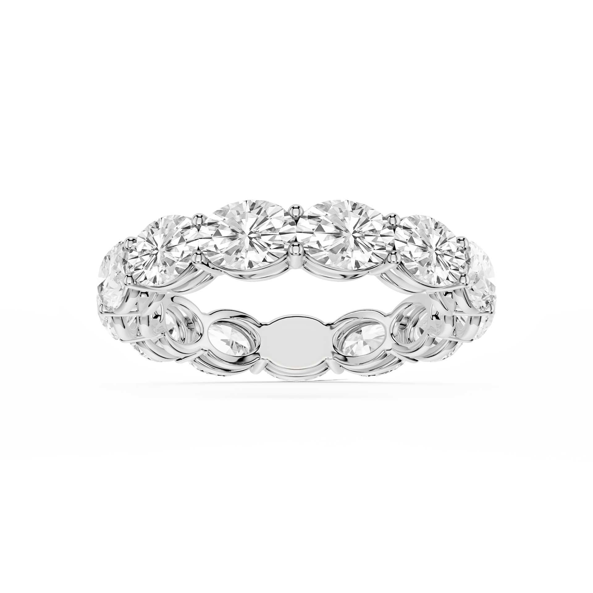 Lovea Ida Eternity Ring Ovalschliff – Weißgold