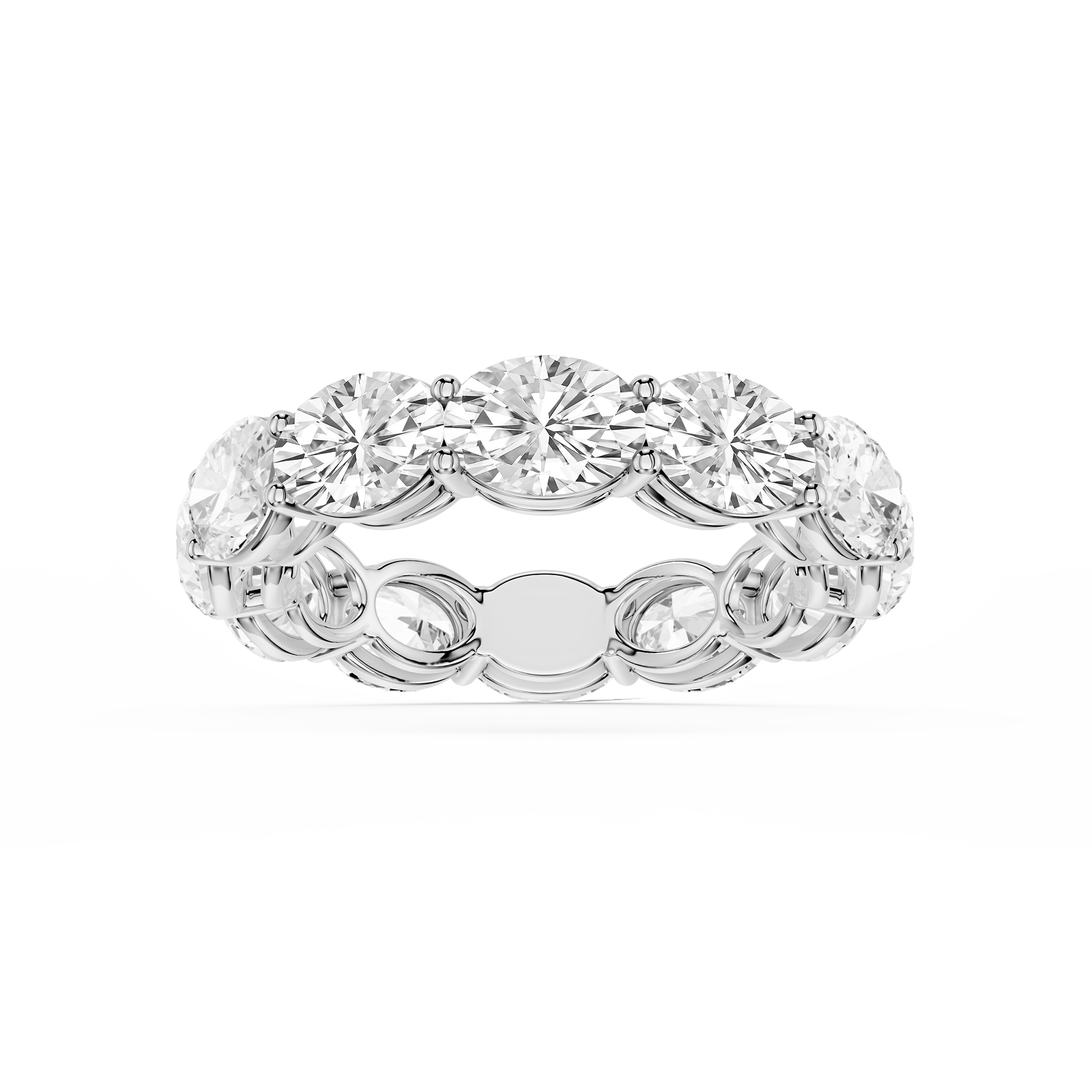 Lovea Ida Eternity Ring Ovalschliff – Weißgold