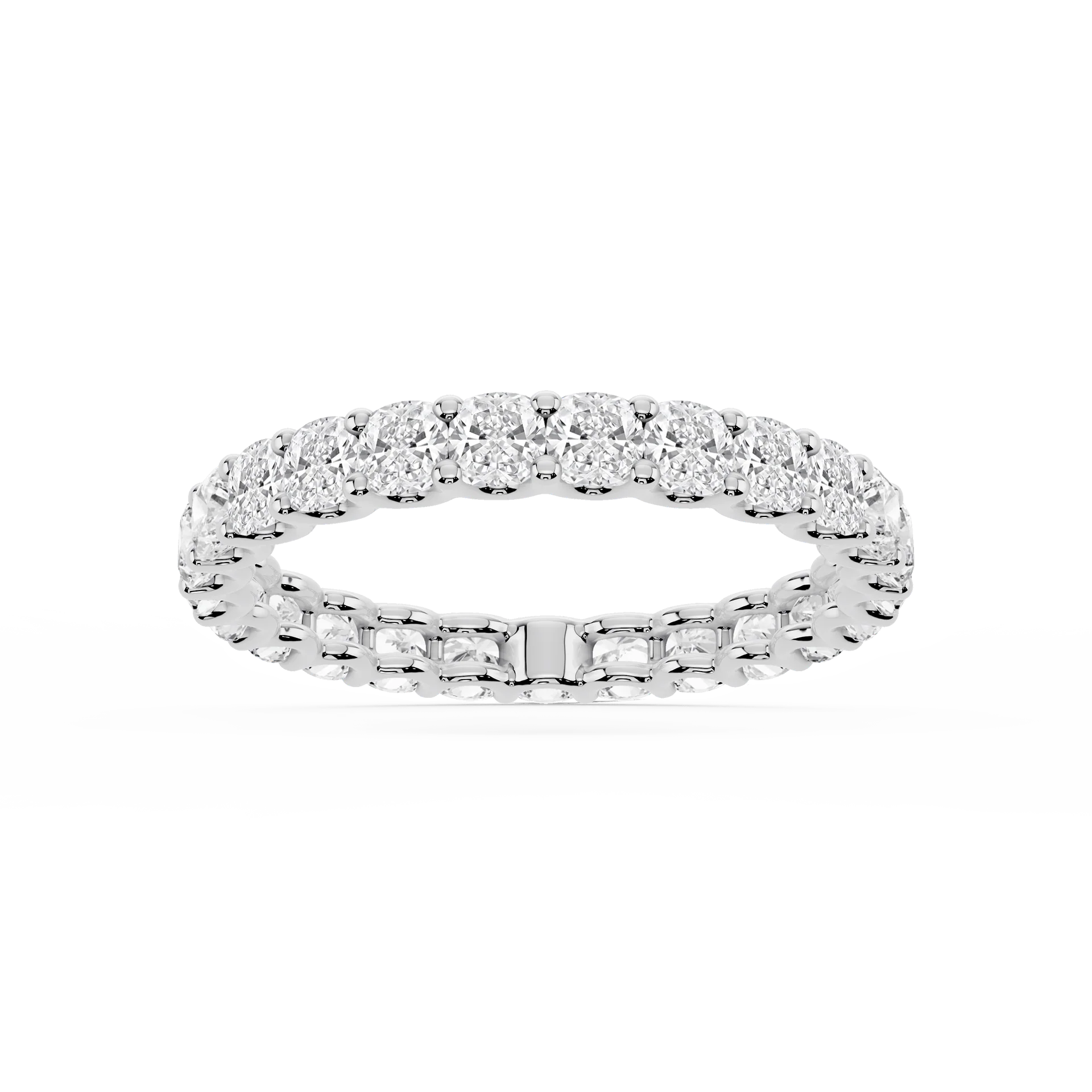 Lovea Romy Eternity Ring Kissenschliff – Weißgold