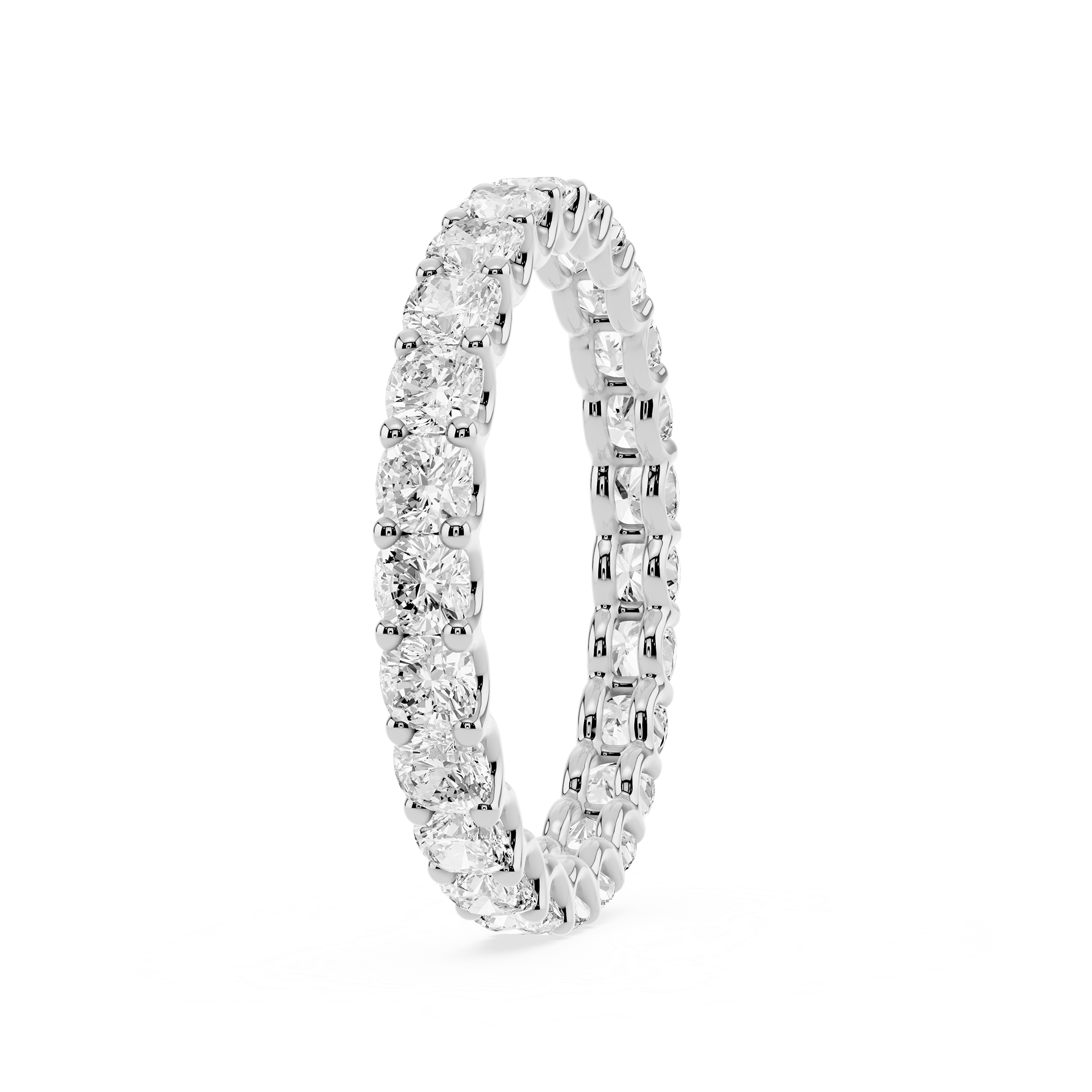 Lovea Romy Eternity Ring Kissenschliff – Weißgold