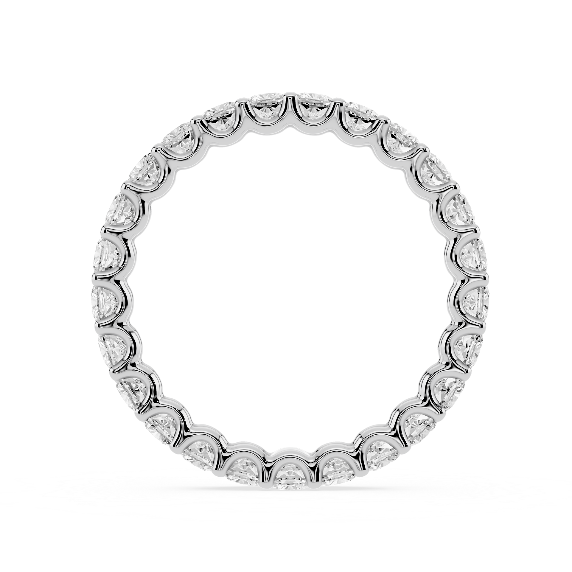 Lovea Romy Eternity Ring Kissenschliff – Weißgold