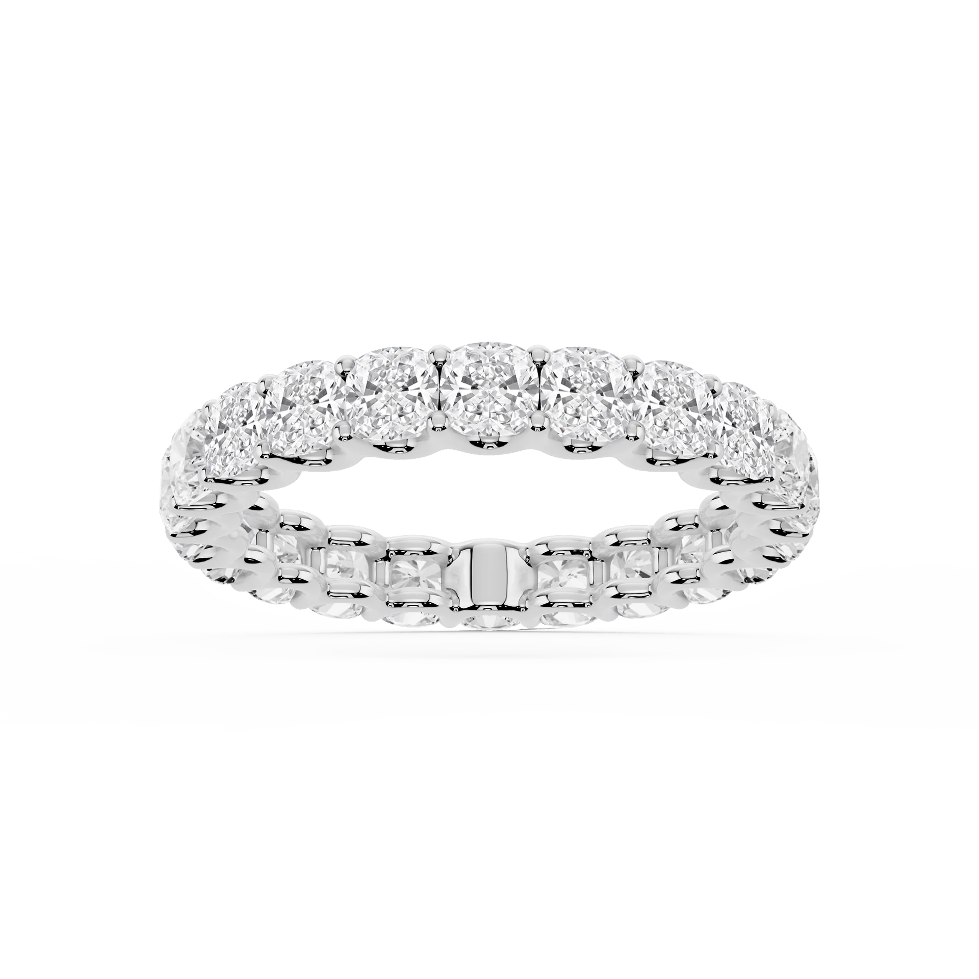 Lovea Romy Eternity Ring Kissenschliff – Weißgold