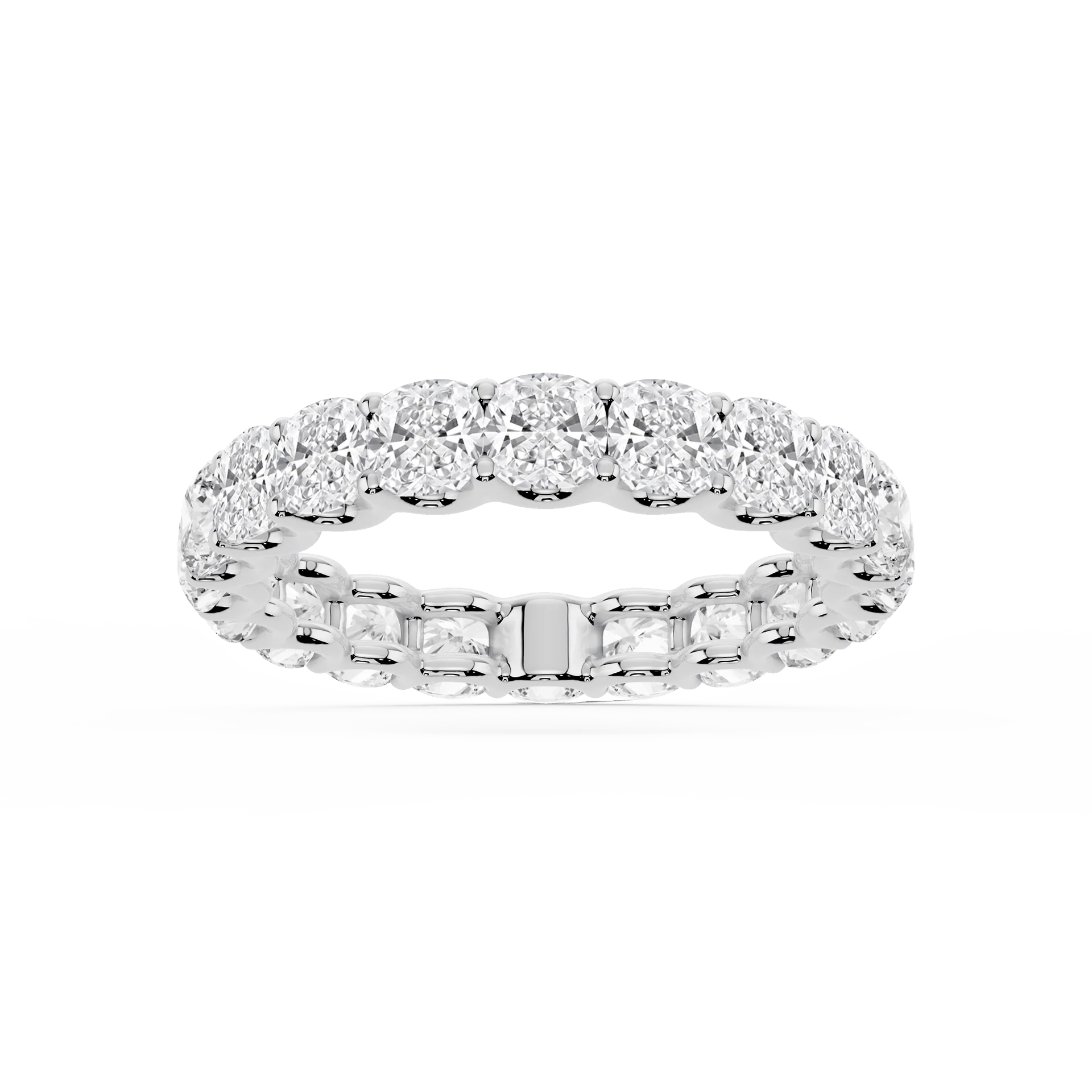 Lovea Romy Eternity Ring Kissenschliff – Weißgold