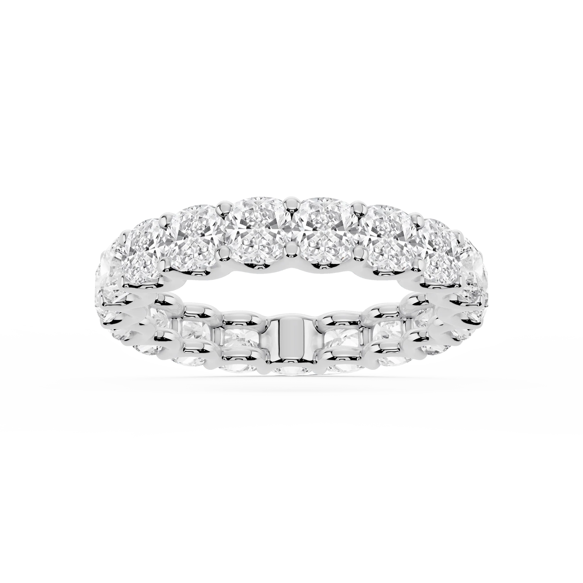 Lovea Romy Eternity Ring Kissenschliff – Weißgold