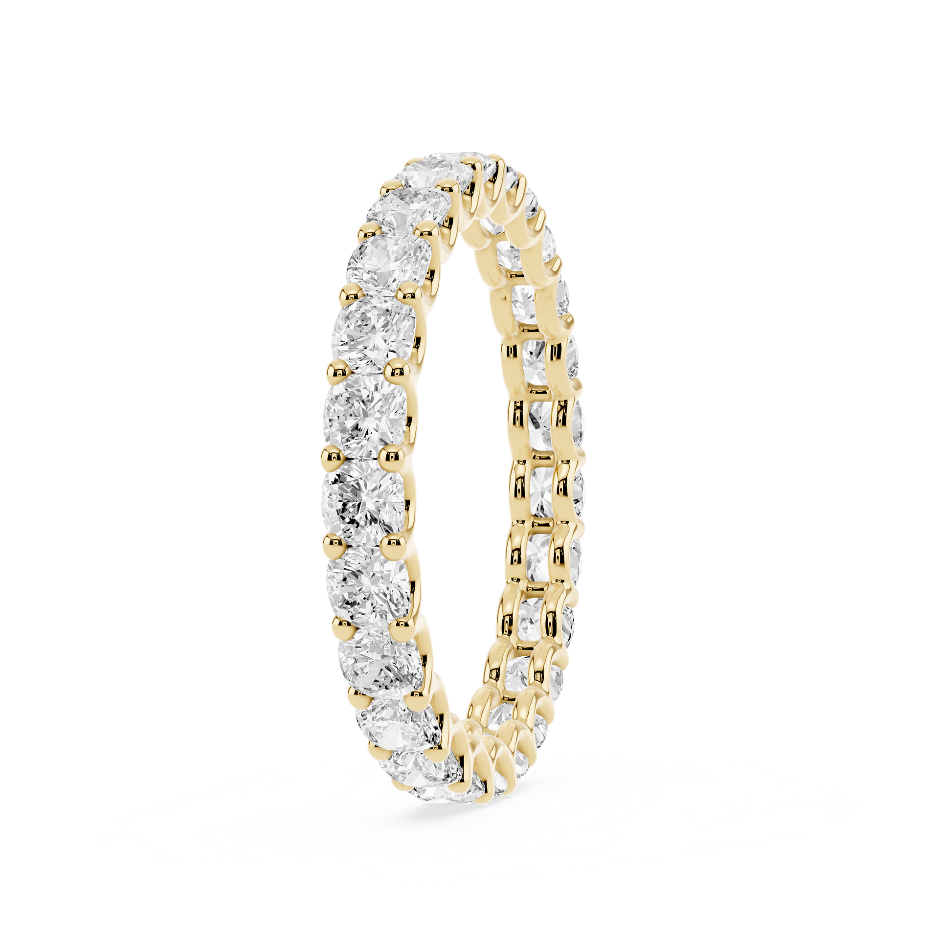 Lovea Romy Eternity Ring Kissenschliff – Gelbgold