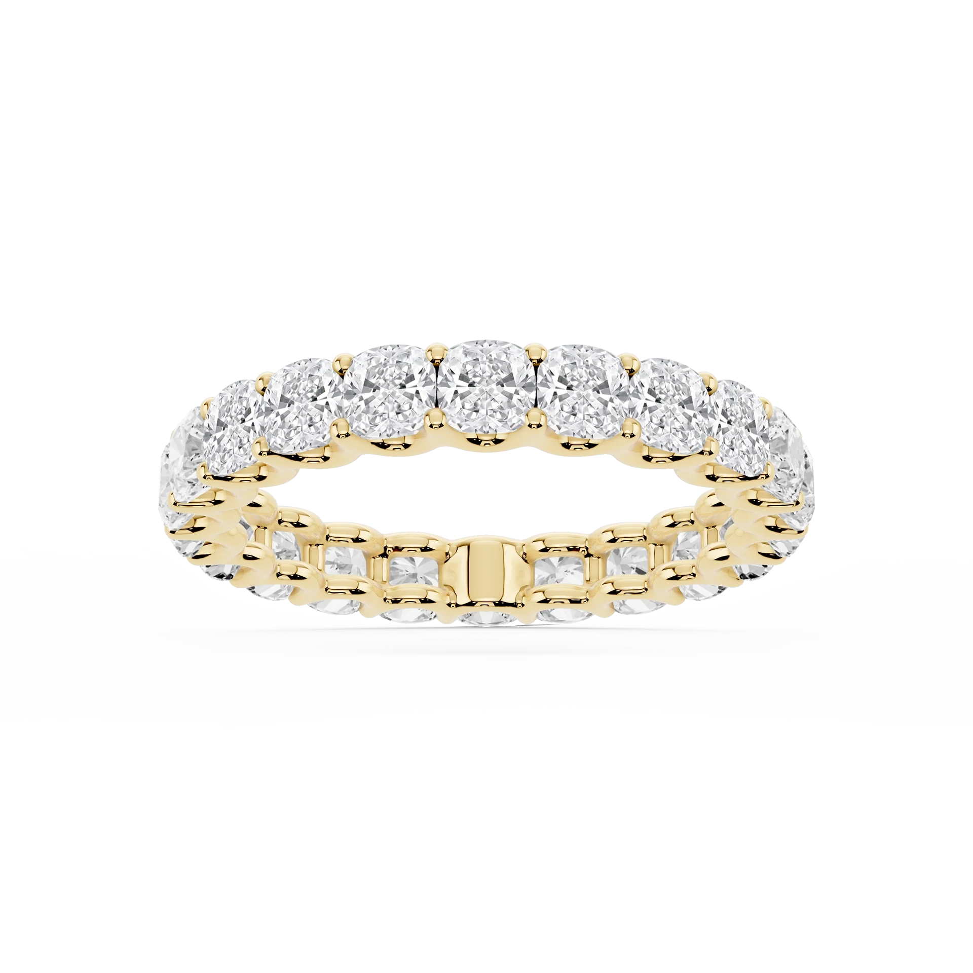 Lovea Romy Eternity Ring Kissenschliff – Gelbgold