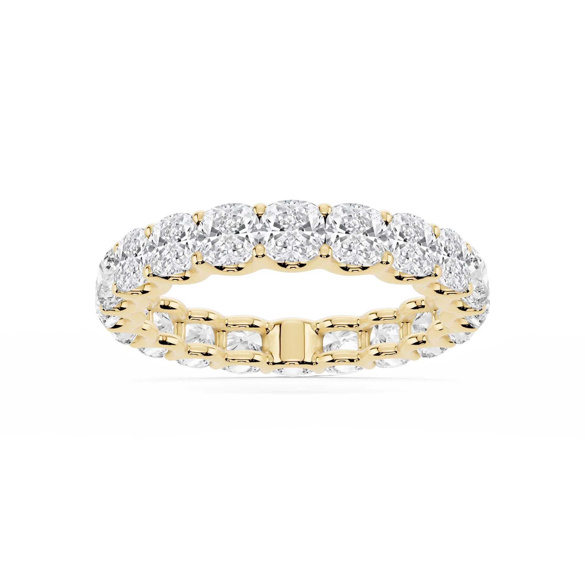 Lovea Romy Eternity Ring Kissenschliff – Gelbgold