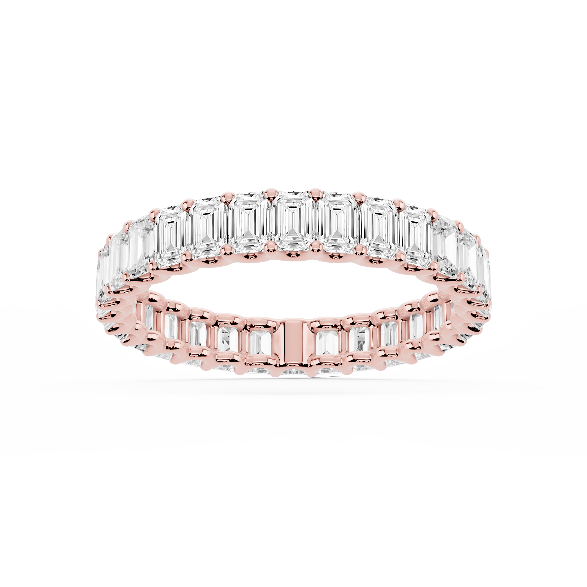 Lovea Romy Eternity Ring Smaragdschliff – Roségold