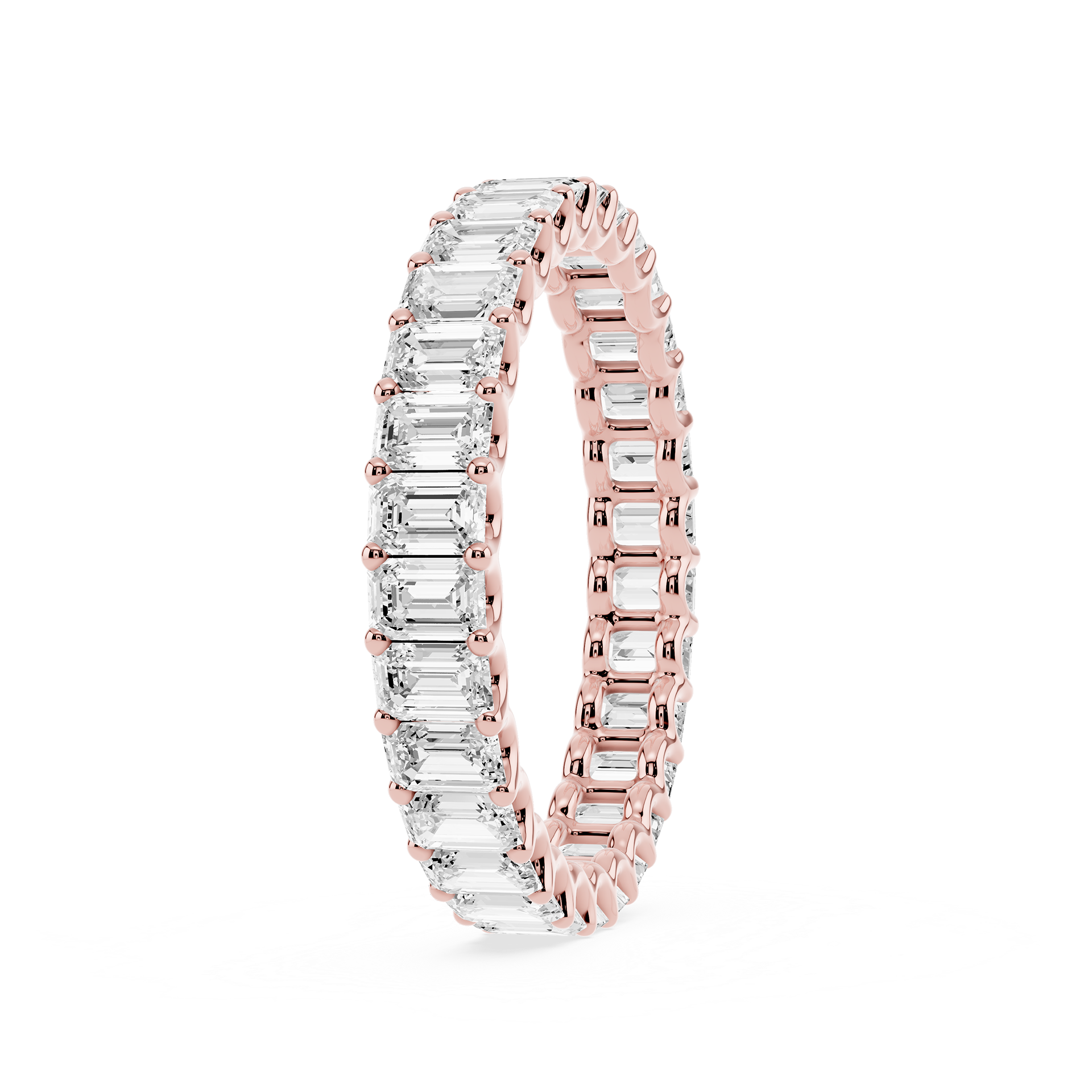 Lovea Romy Eternity Ring Smaragdschliff – Roségold