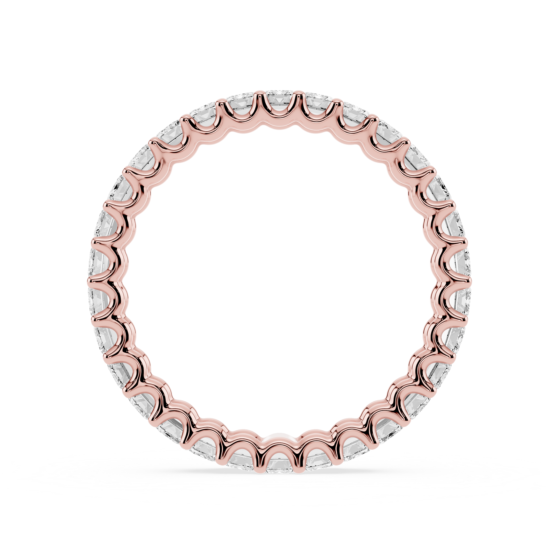 Lovea Romy Eternity Ring Smaragdschliff – Roségold