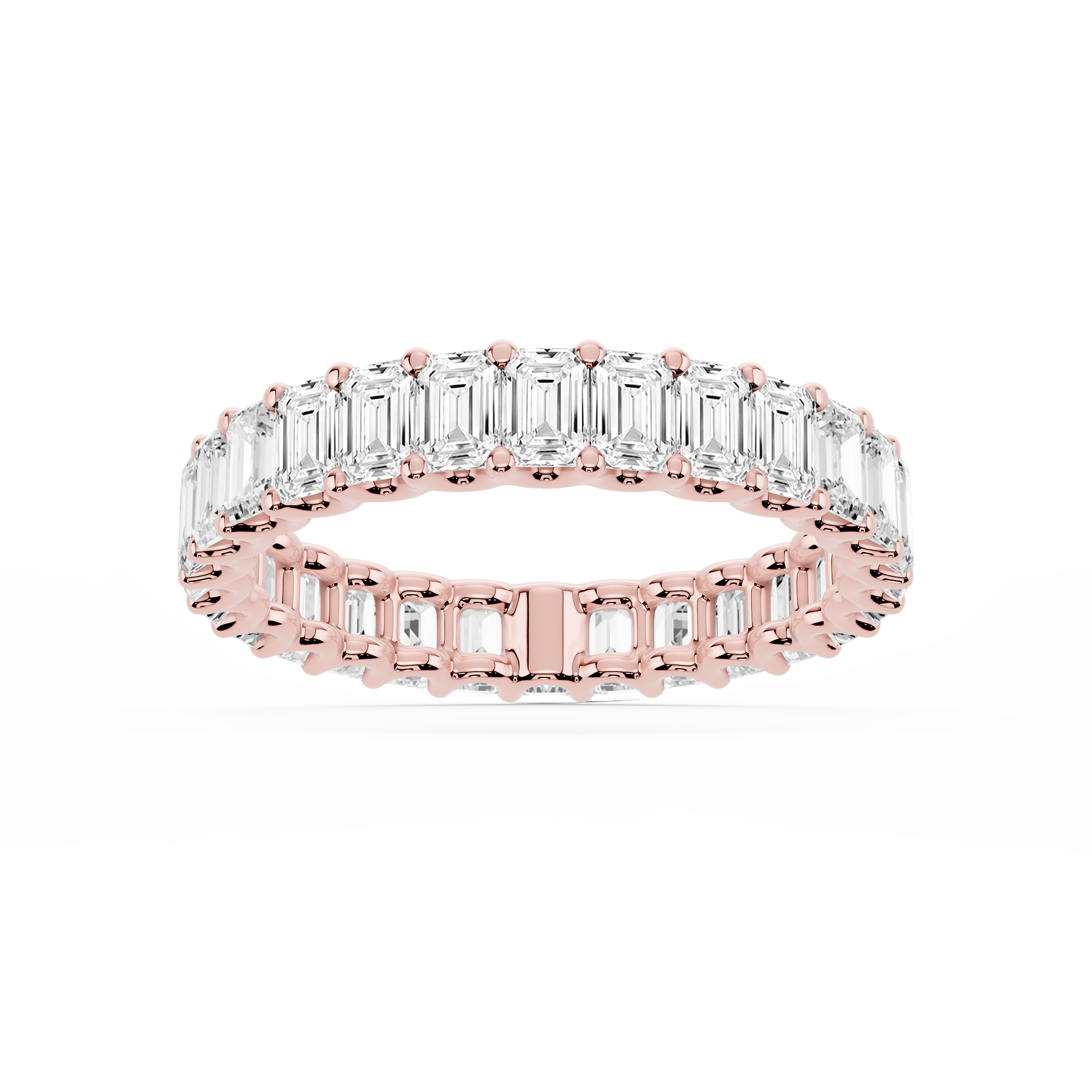 Lovea Romy Eternity Ring Smaragdschliff – Roségold