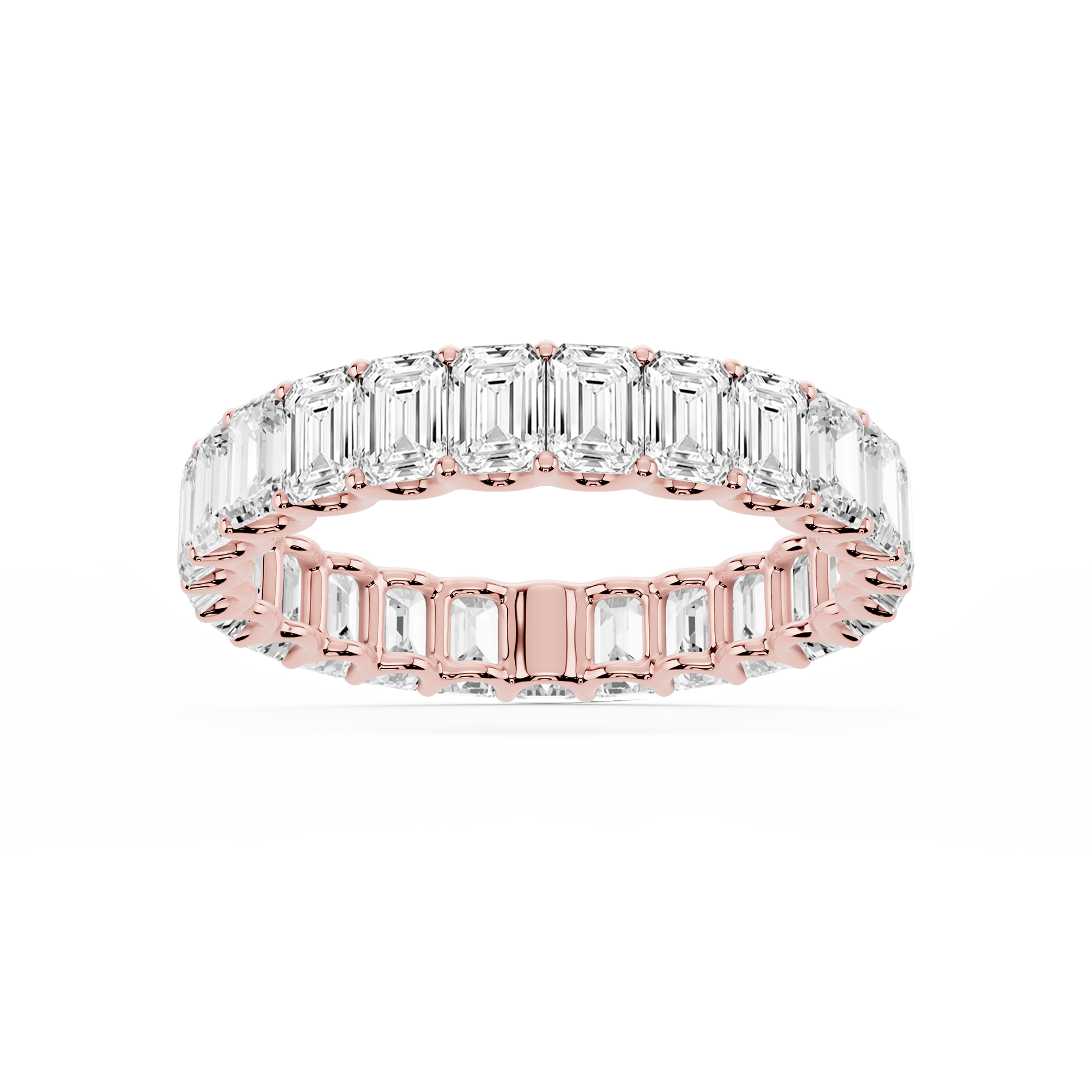 Lovea Romy Eternity Ring Smaragdschliff – Roségold