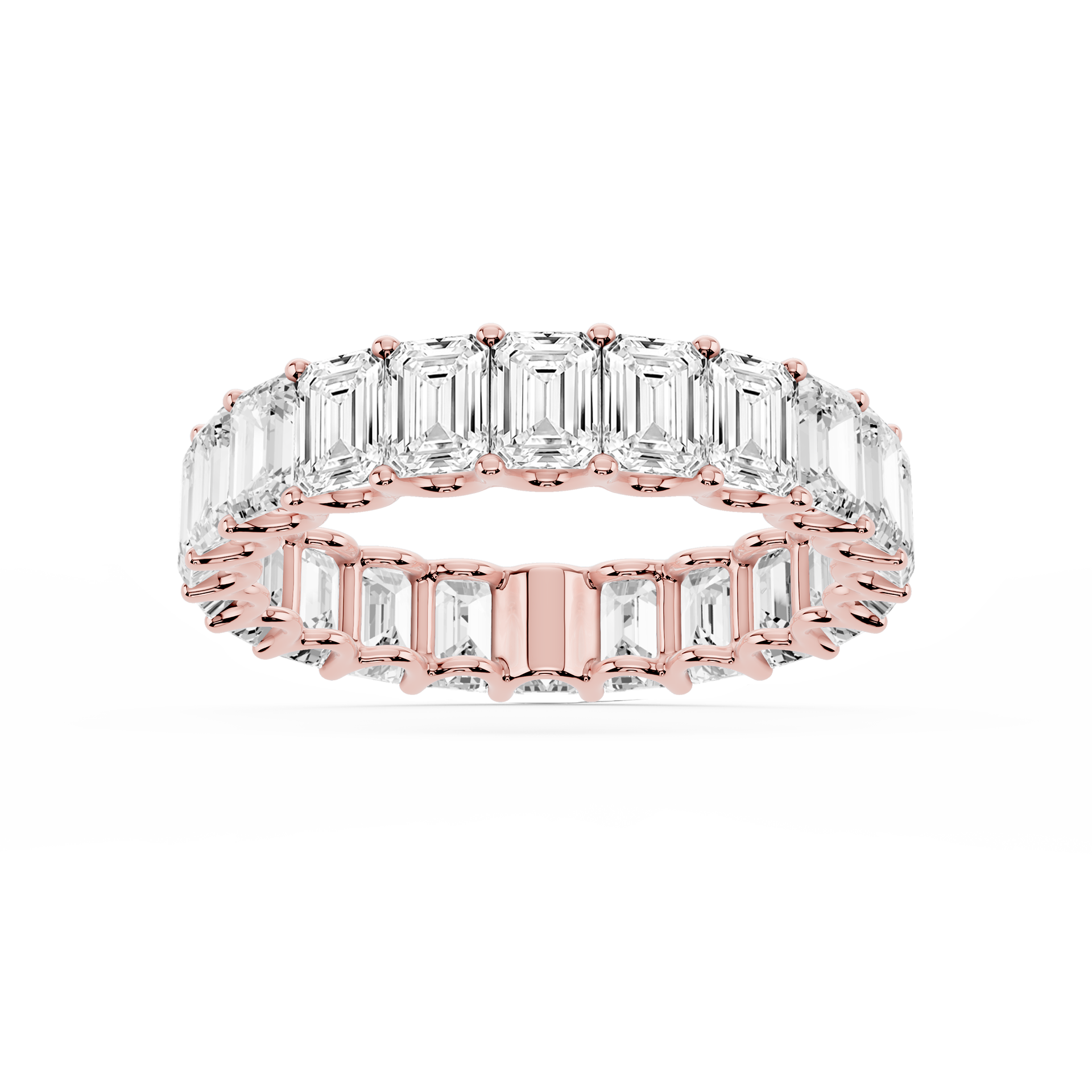 Lovea Romy Eternity Ring Smaragdschliff – Roségold