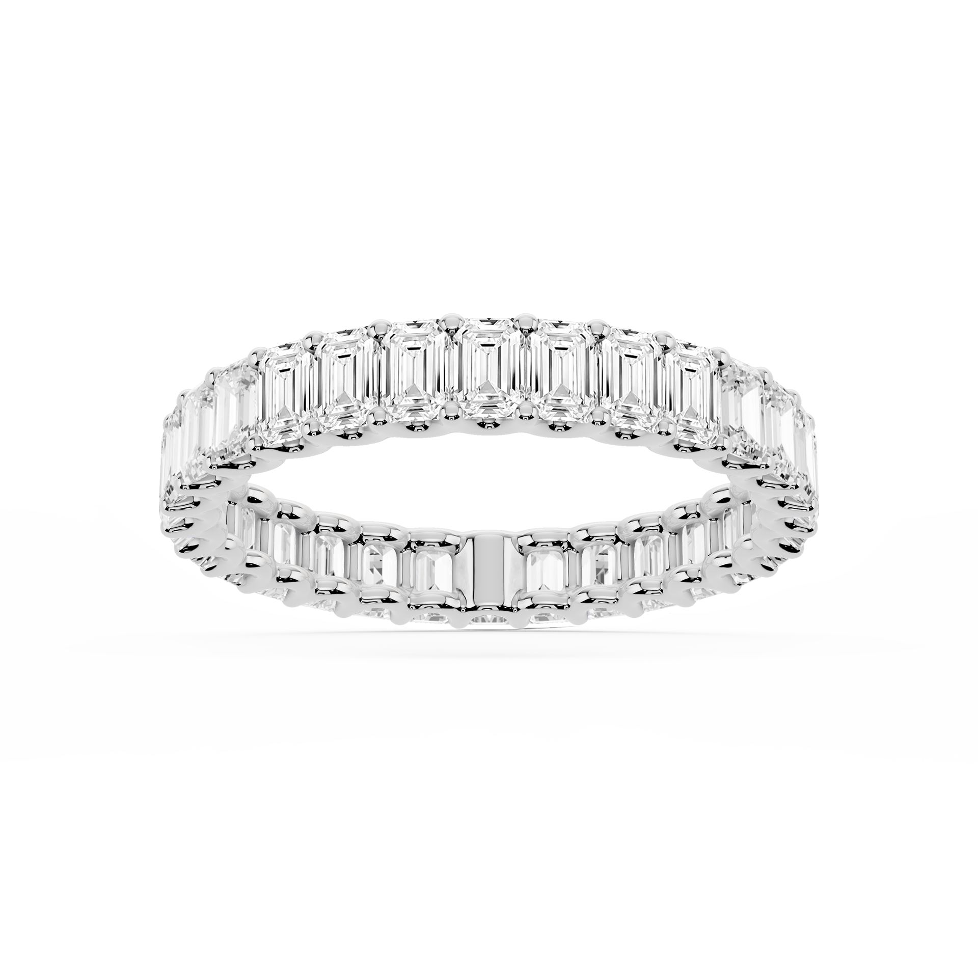 Lovea Romy Eternity Ring Smaragdschliff – Weißgold