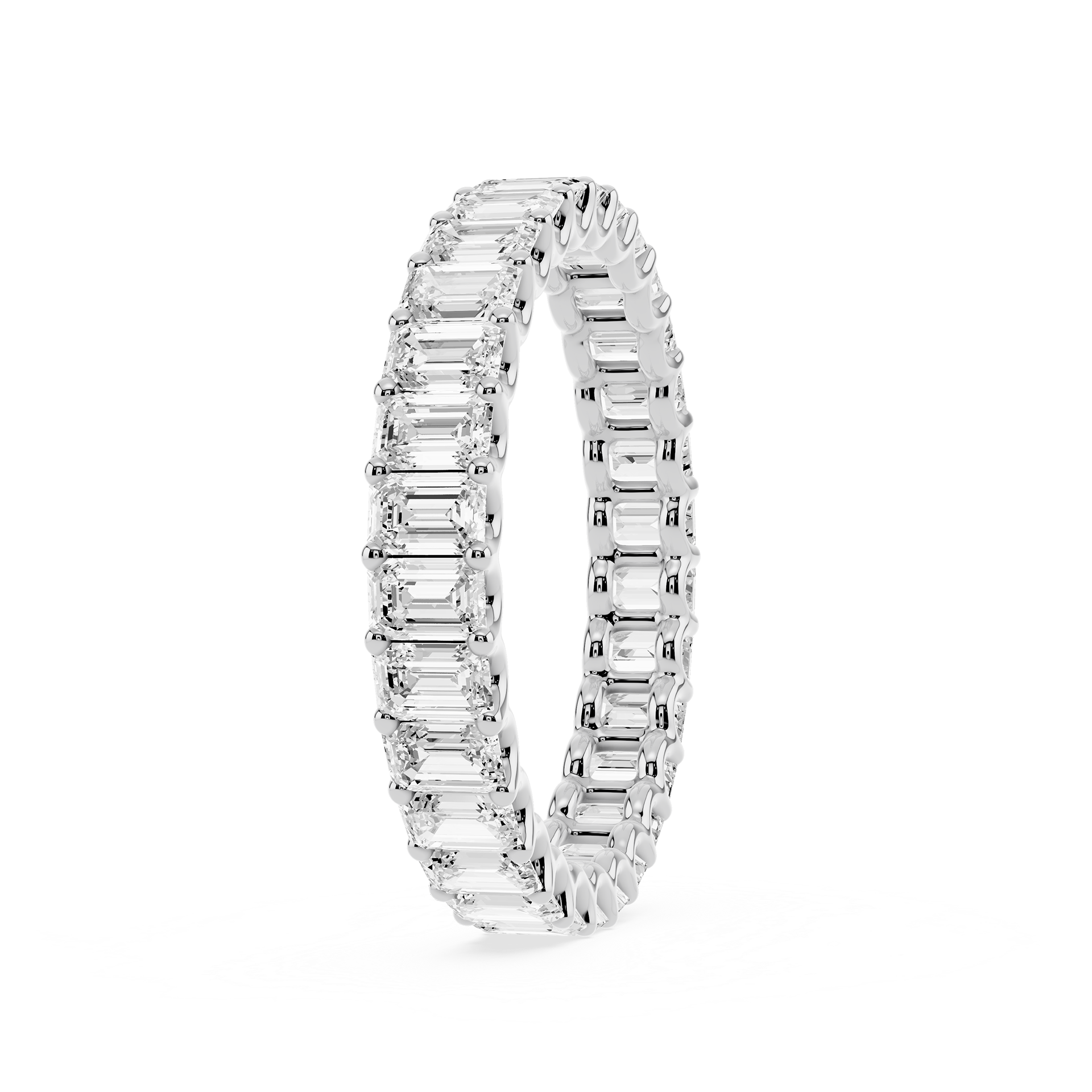 Lovea Romy Eternity Ring Smaragdschliff – Weißgold