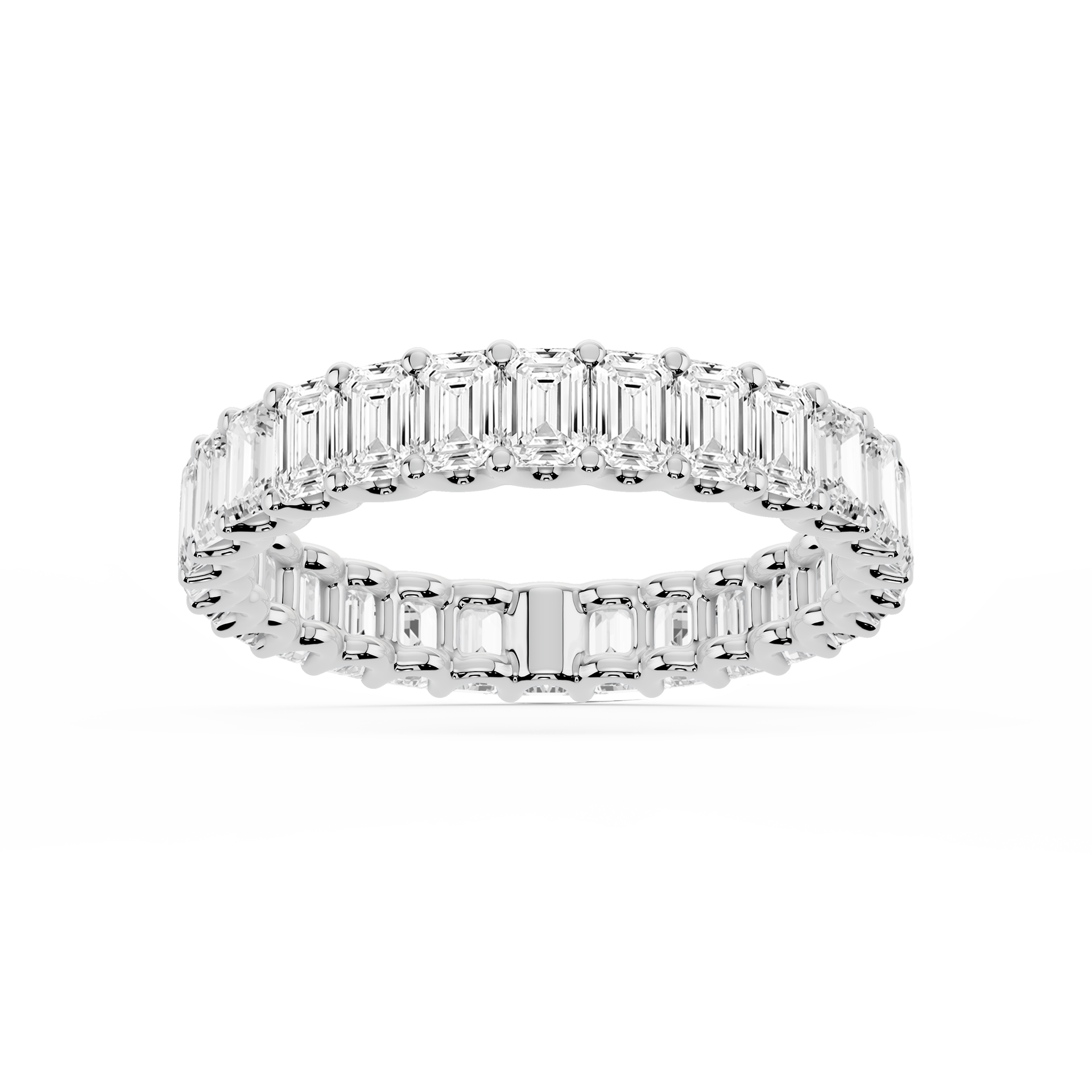 Lovea Romy Eternity Ring Smaragdschliff – Weißgold