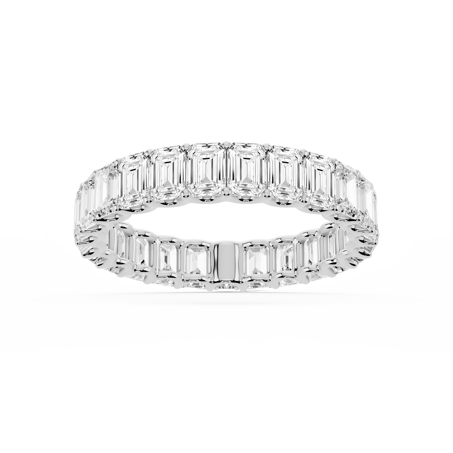 Lovea Romy Eternity Ring Smaragdschliff – Weißgold