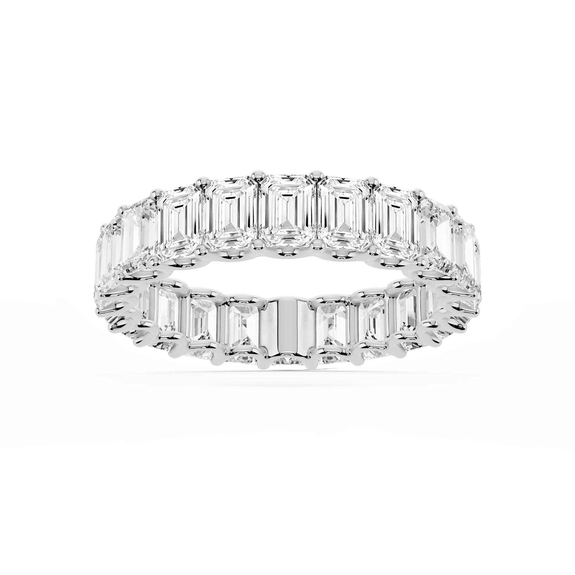Lovea Romy Eternity Ring Smaragdschliff – Weißgold