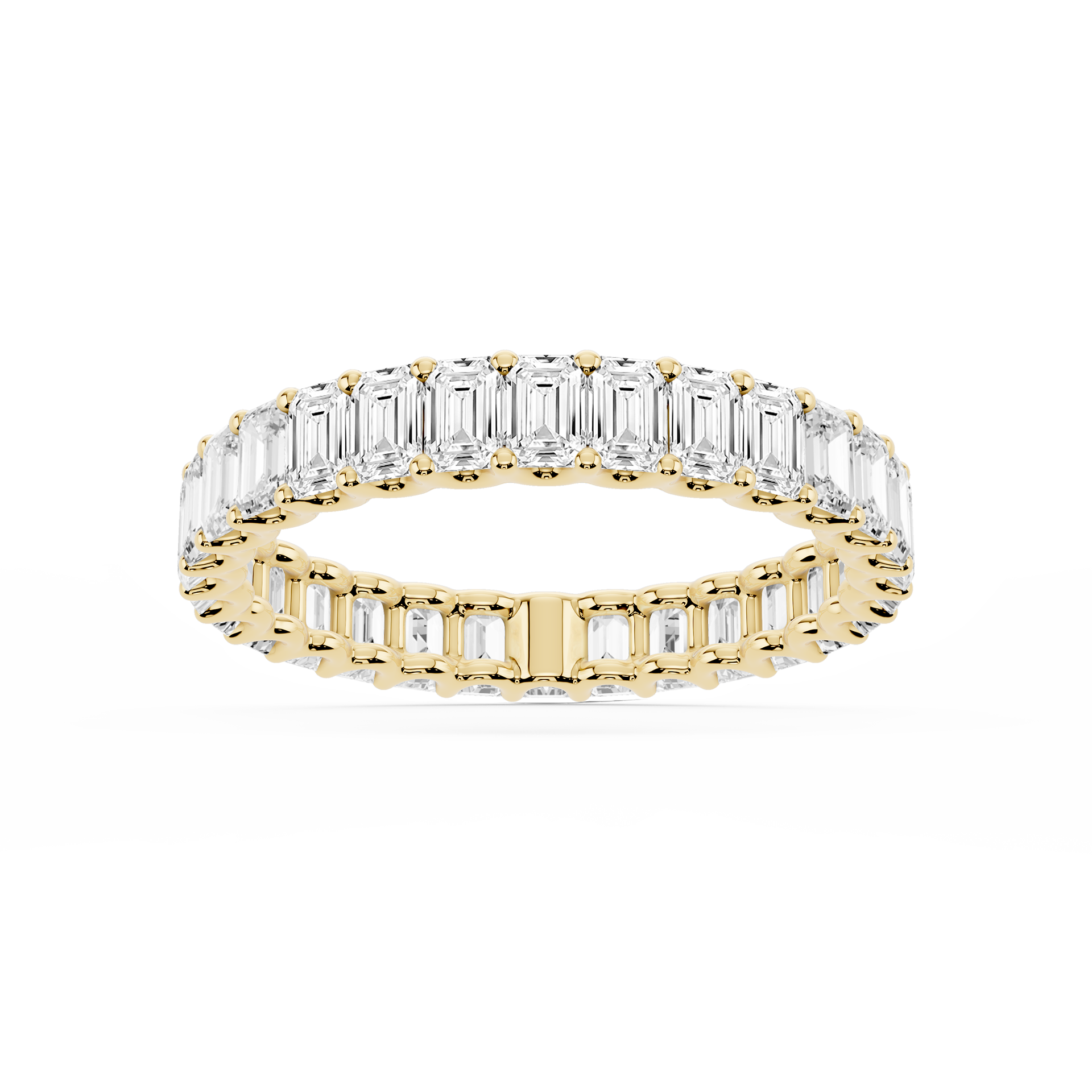 Lovea Romy Eternity Ring Smaragdschliff – Gelbgold