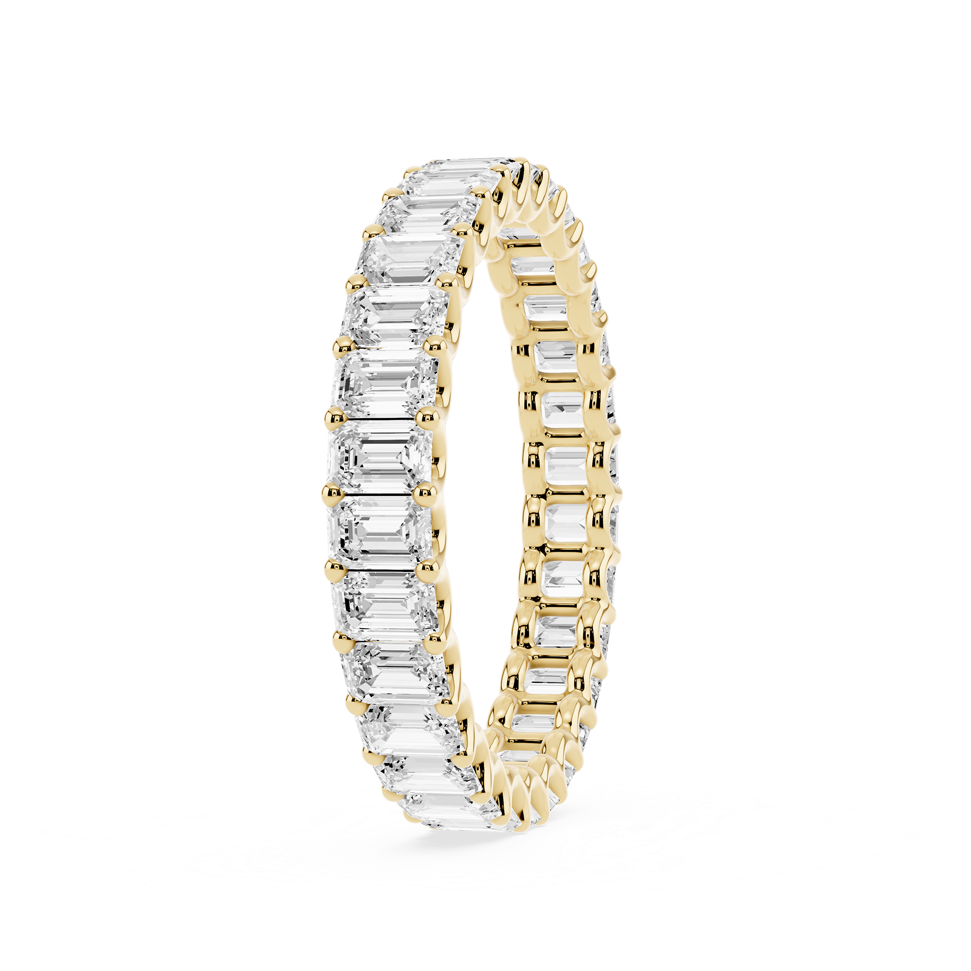 Lovea Romy Eternity Ring Smaragdschliff – Gelbgold