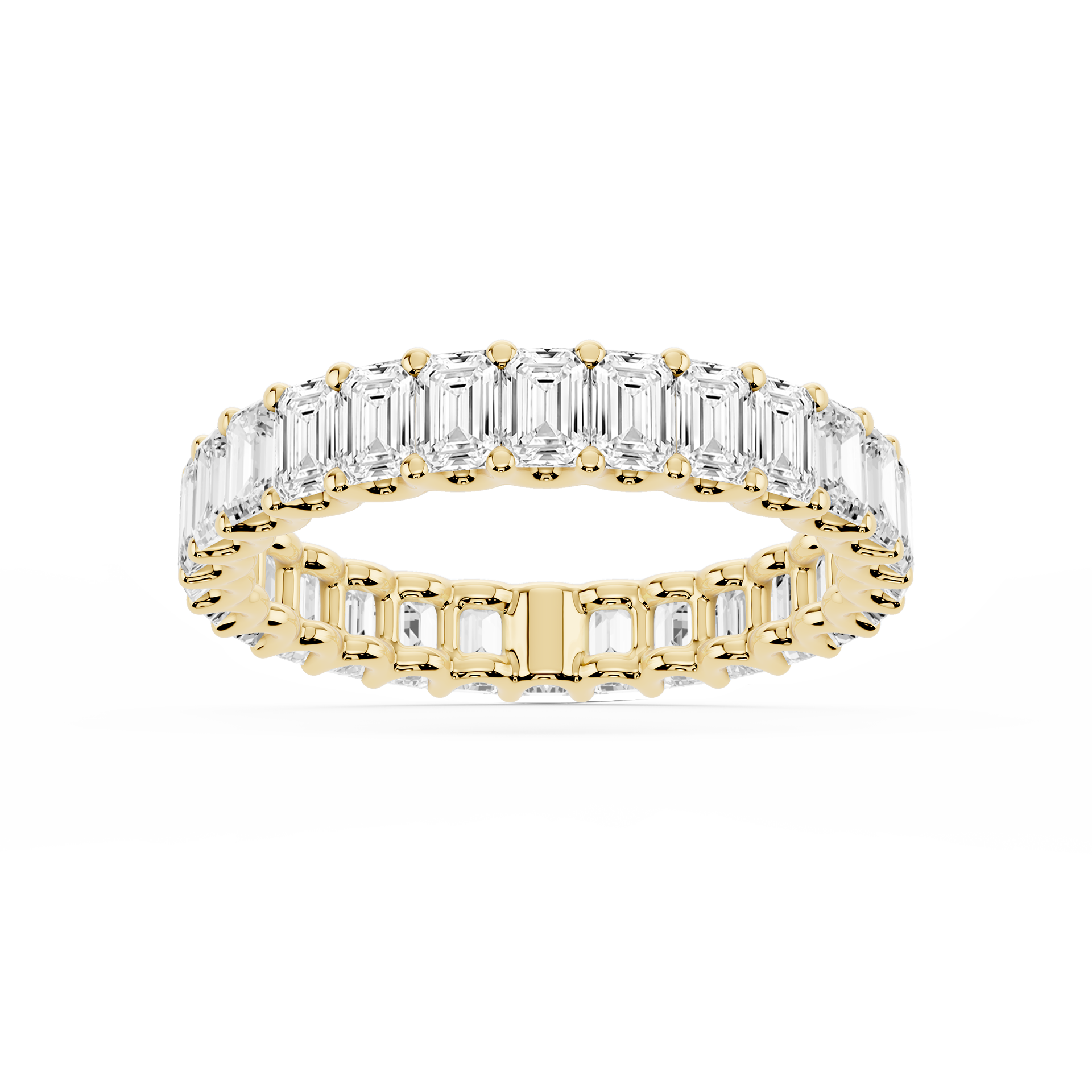 Lovea Romy Eternity Ring Smaragdschliff – Gelbgold