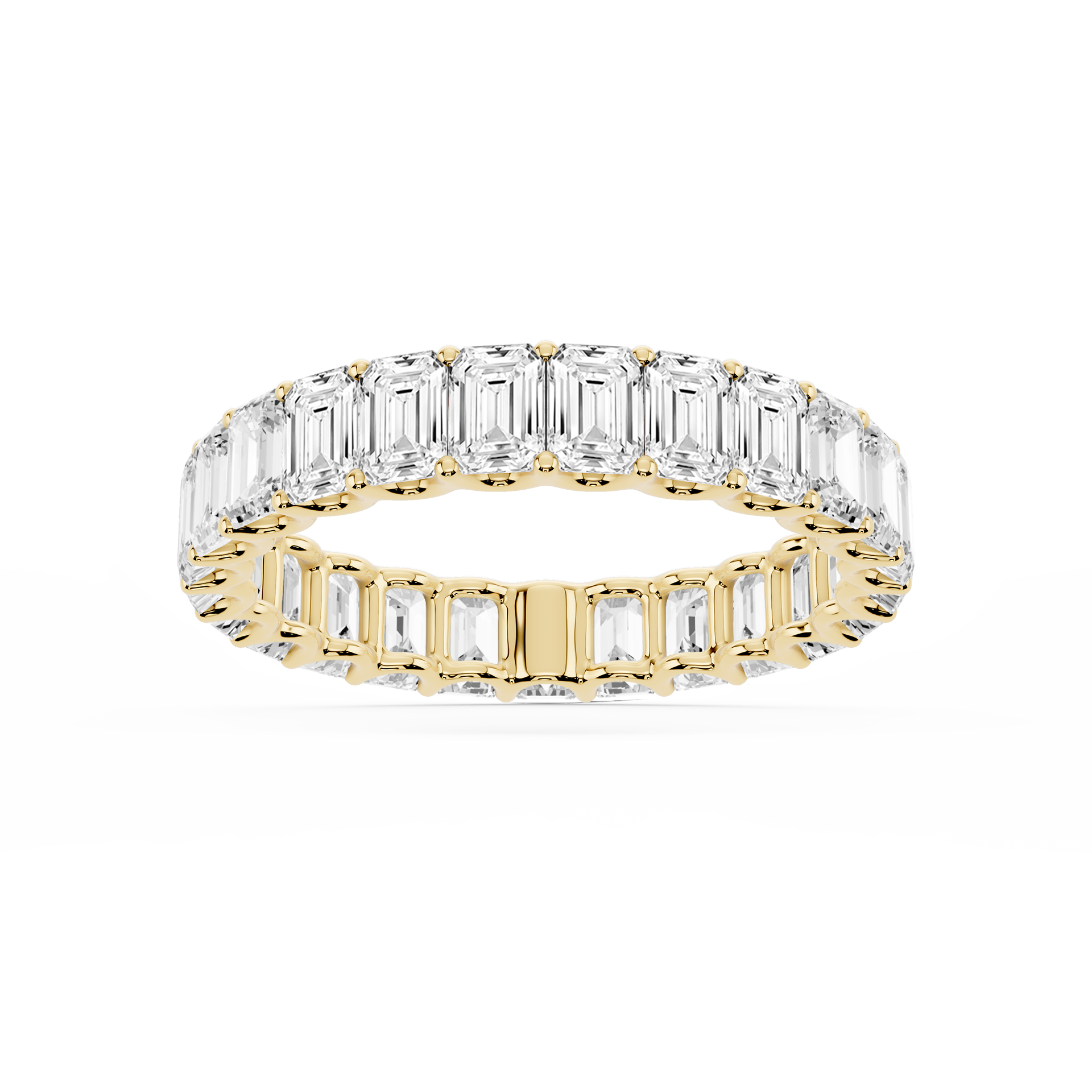 Lovea Romy Eternity Ring Smaragdschliff – Gelbgold