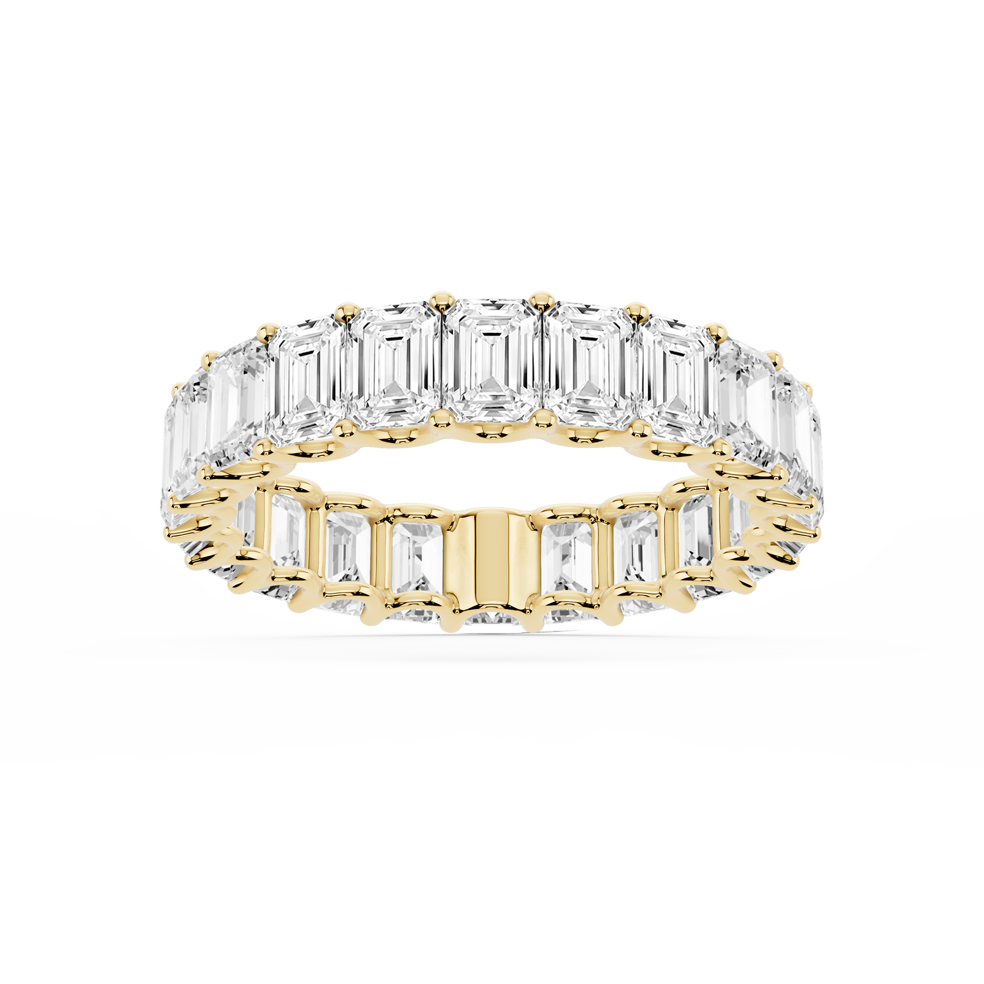 Lovea Romy Eternity Ring Smaragdschliff – Gelbgold