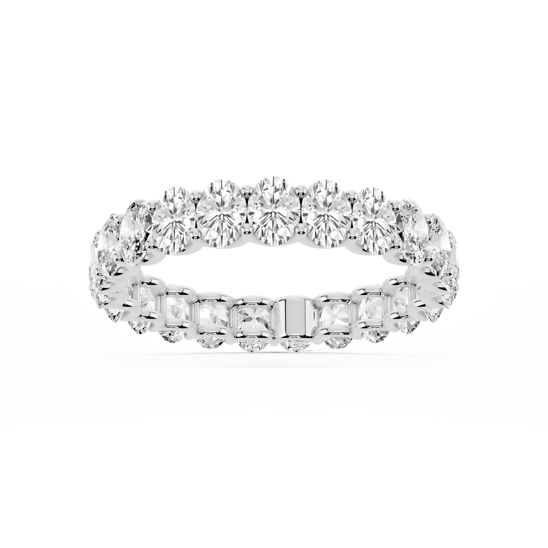 Lovea Romy Eternity Ring Ovalschliff – Weißgold
