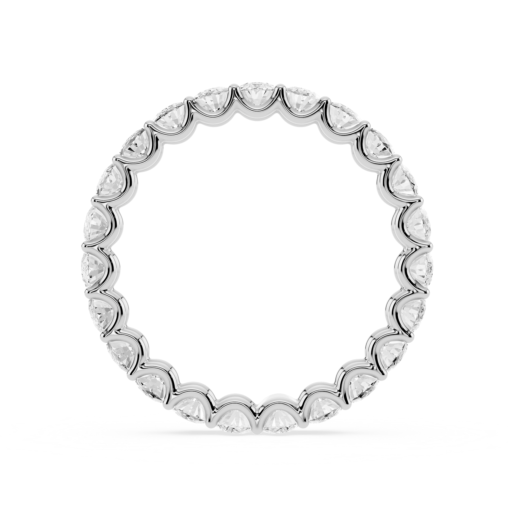 Lovea Romy Eternity Ring Ovalschliff – Weißgold