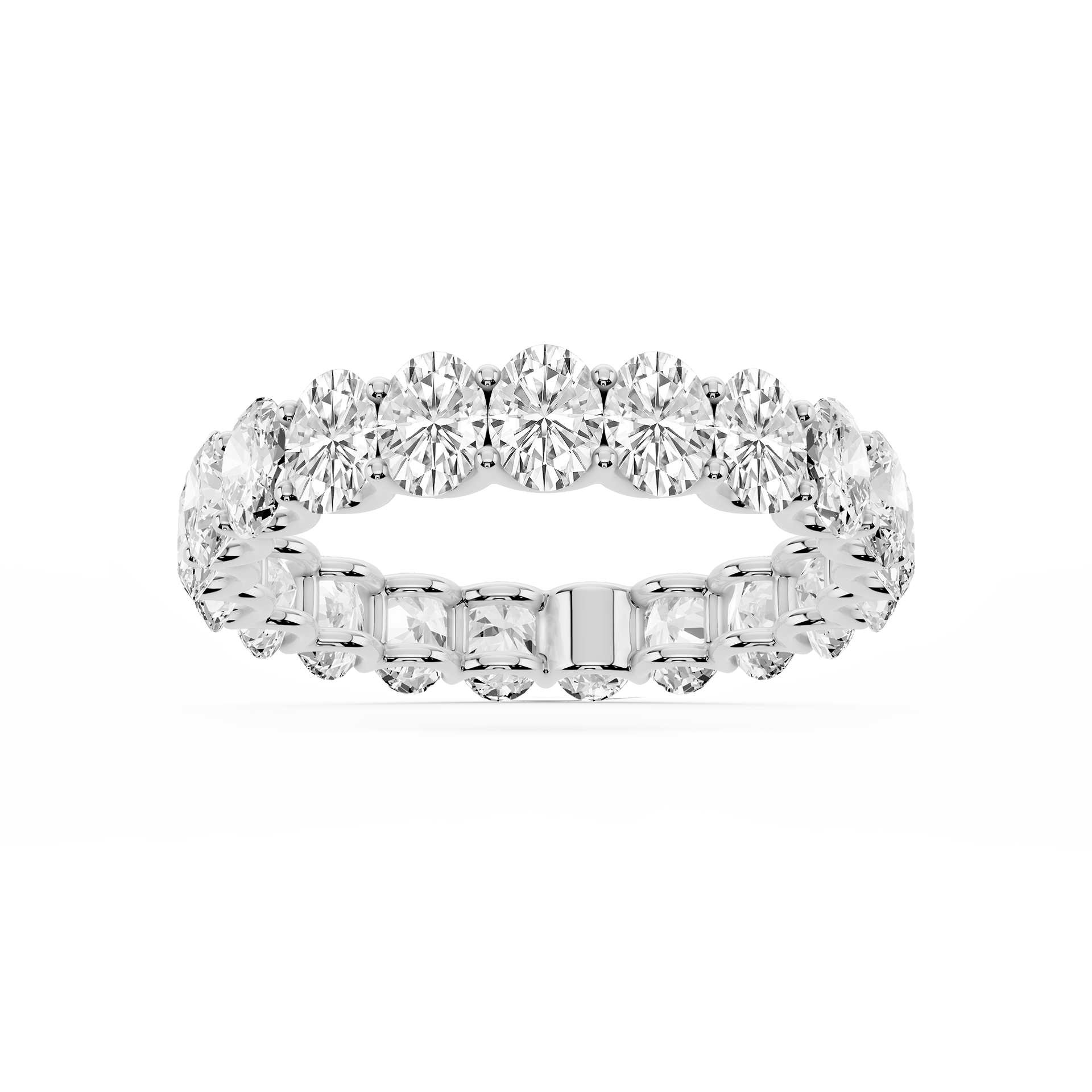 Lovea Romy Eternity Ring Ovalschliff – Weißgold