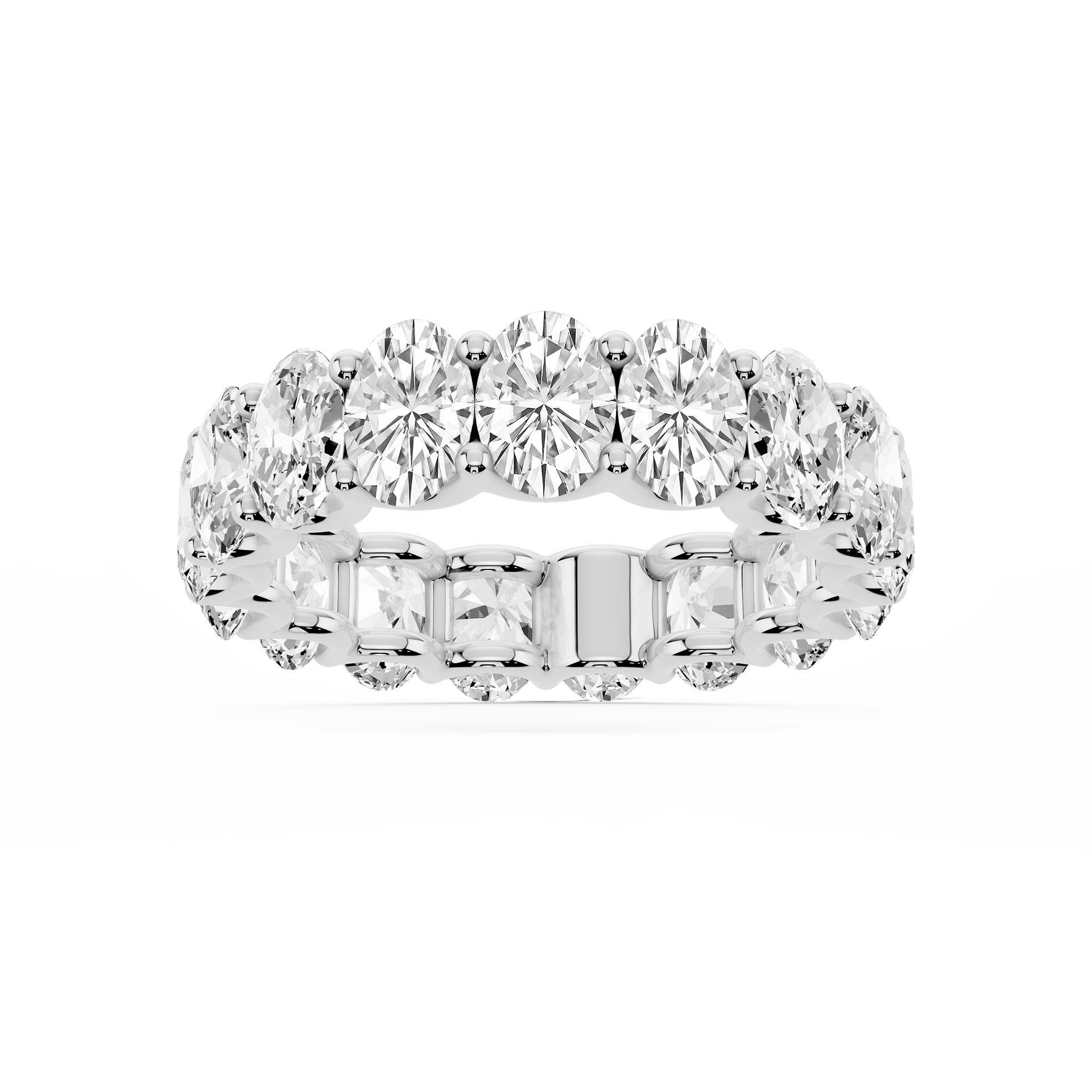 Lovea Romy Eternity Ring Ovalschliff – Weißgold