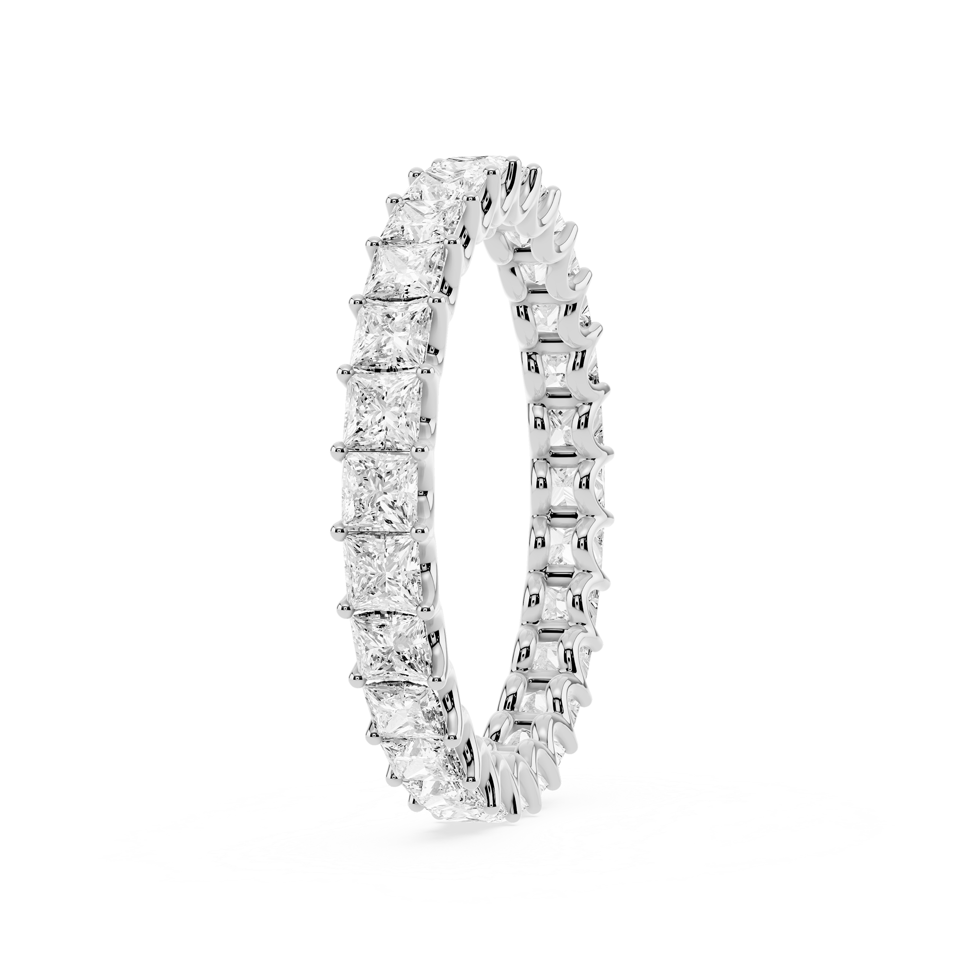 Lovea Romy Eternity Ring Prinzessschliff – Weißgold