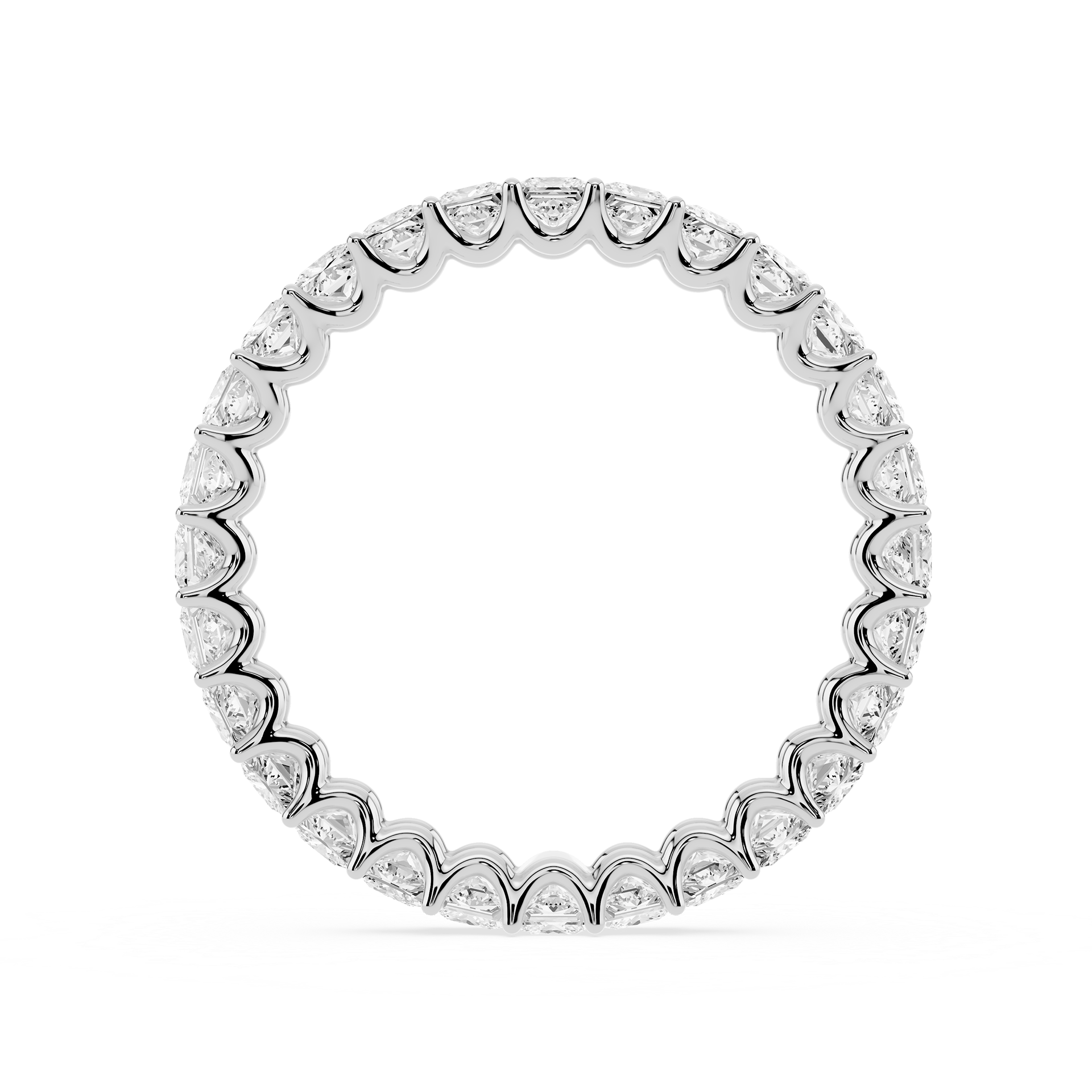 Lovea Romy Eternity Ring Prinzessschliff – Weißgold