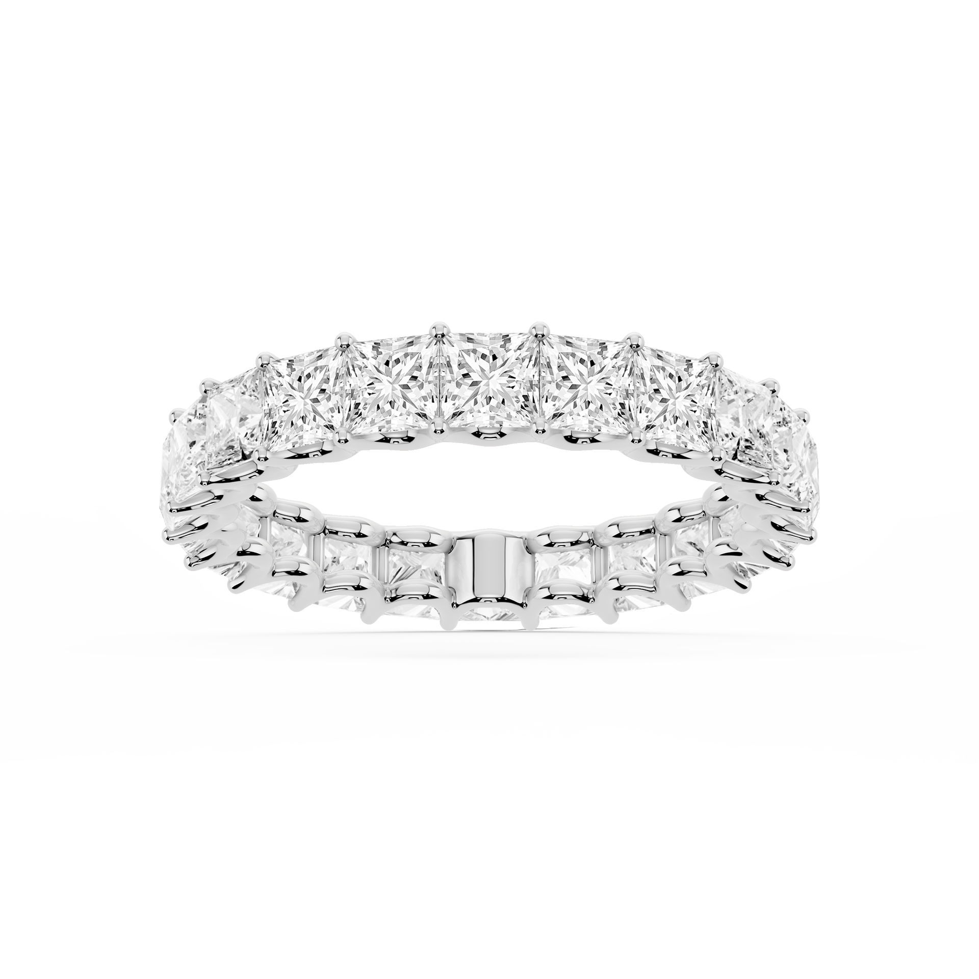 Lovea Romy Eternity Ring Prinzessschliff – Weißgold