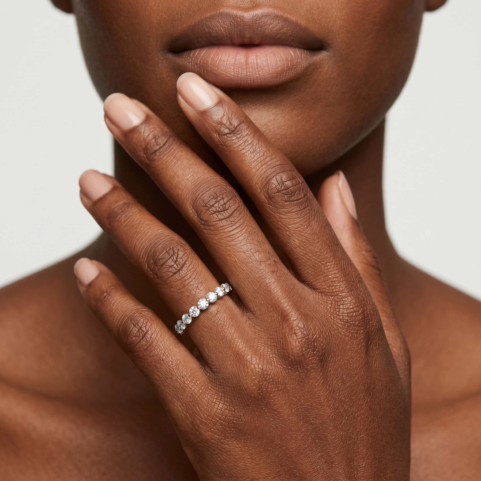 Lovea Melodie Trauring – Geteilte Krappen – Roségold