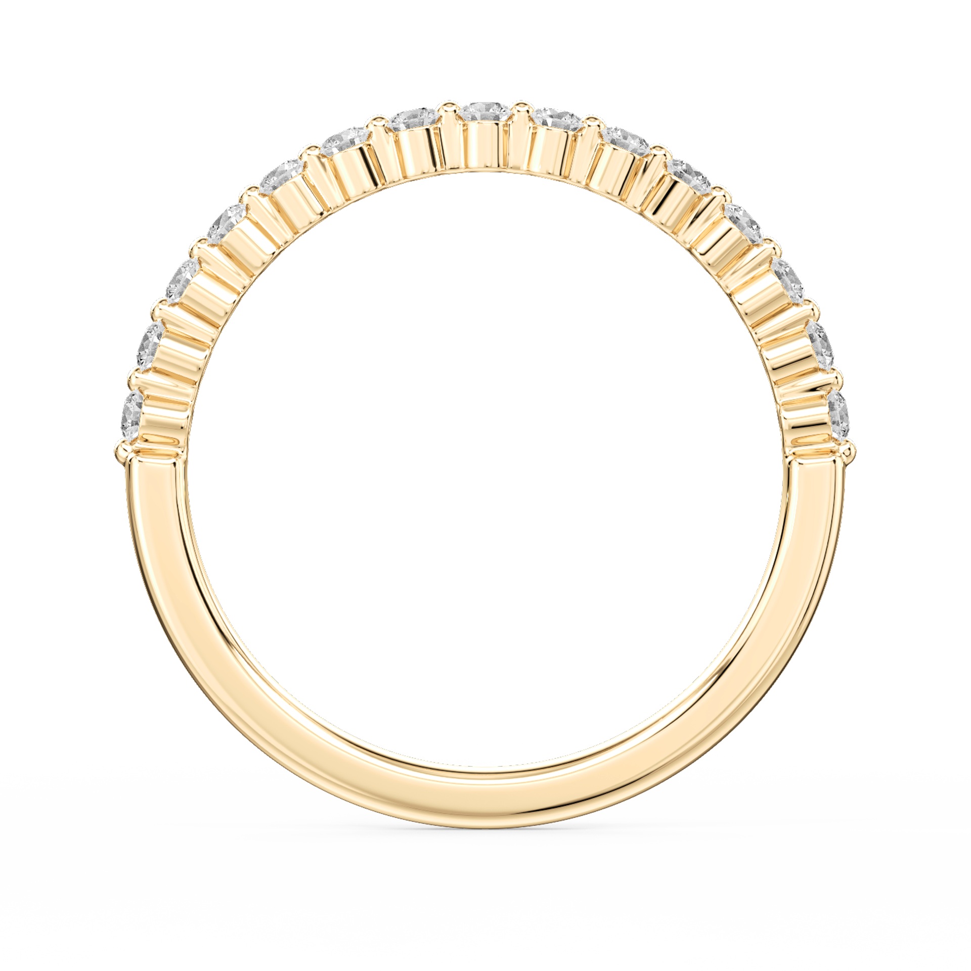 Lovea Melodie Trauring – Geteilte Krappen – Gelbgold