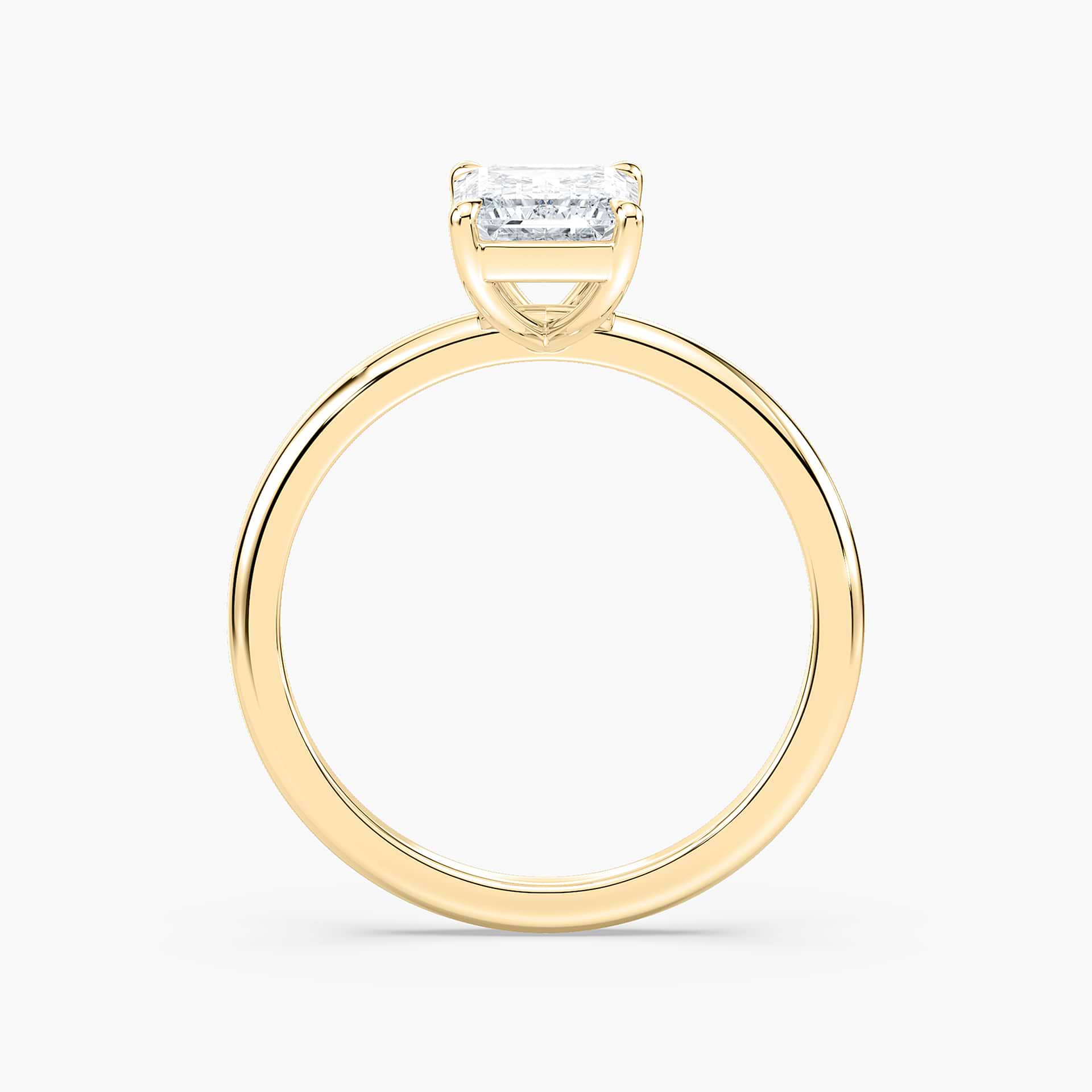Lovea Clara Solitaire Verlobungsring Smaragdschliff – Gelbgold